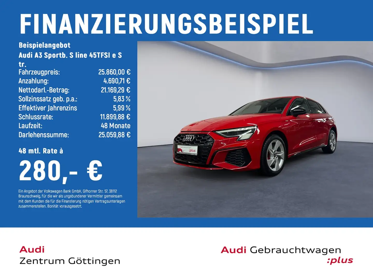 Audi A3 Sportb. S line 45TFSI e S tr. SMARTph.INTERF. Rot - 2