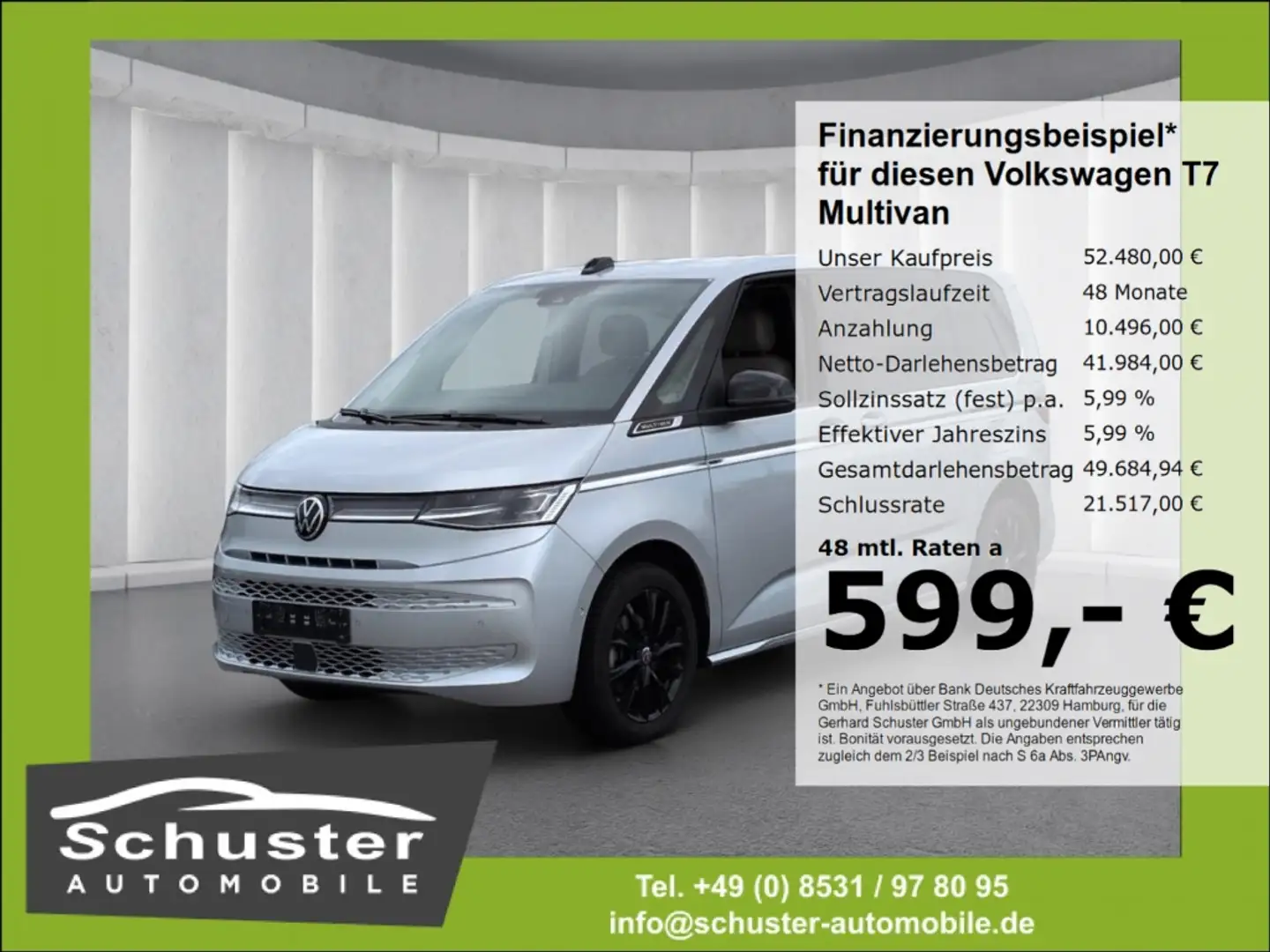Volkswagen T7 Multivan Style TDI*AHK IQ-LED pACC Navi R-Kam Silber - 1