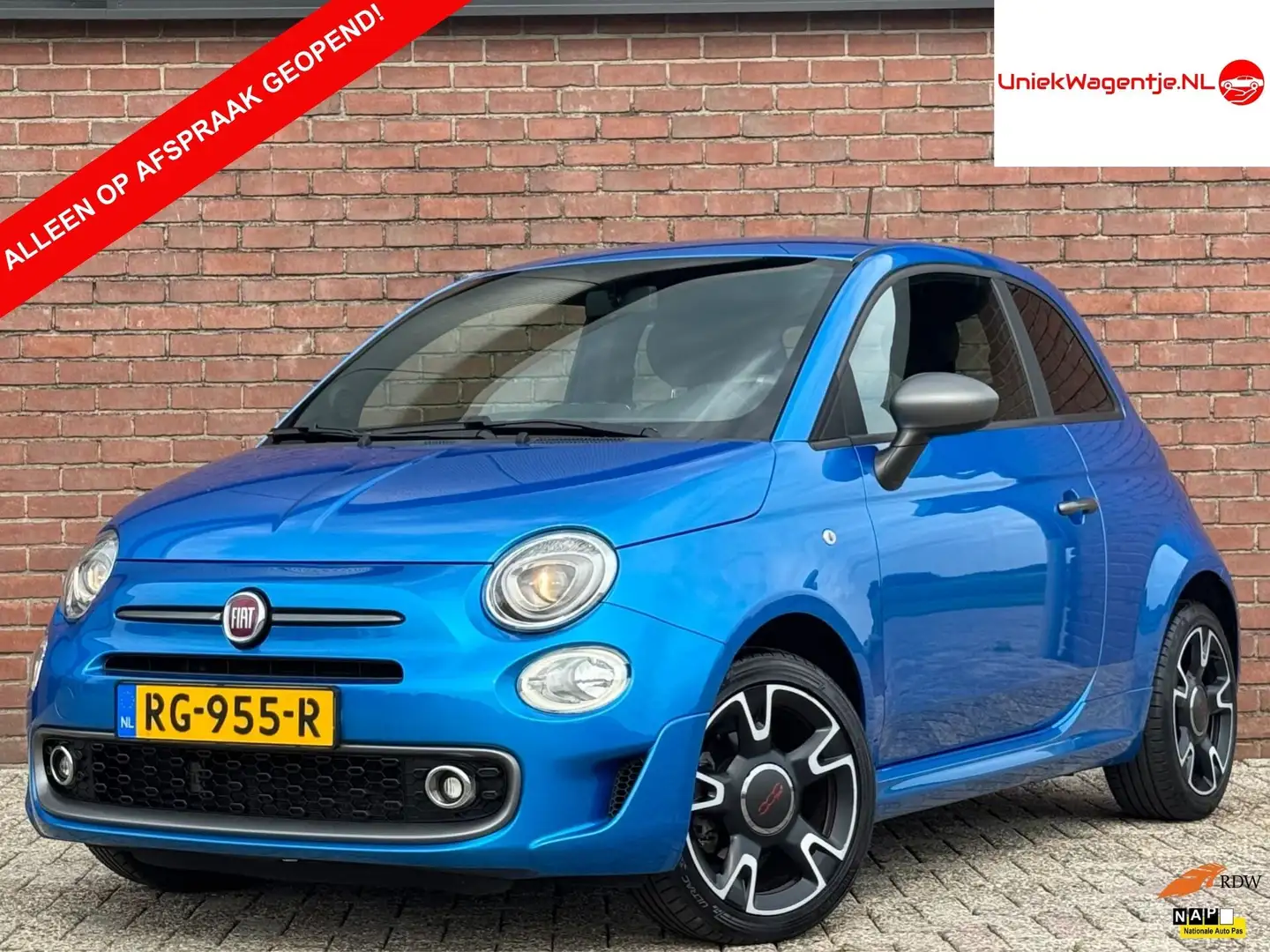 Fiat 500 1.2 S SPORT | NAVI | CLIMA | CRUISE | LEDER/STOF! Blauw - 1