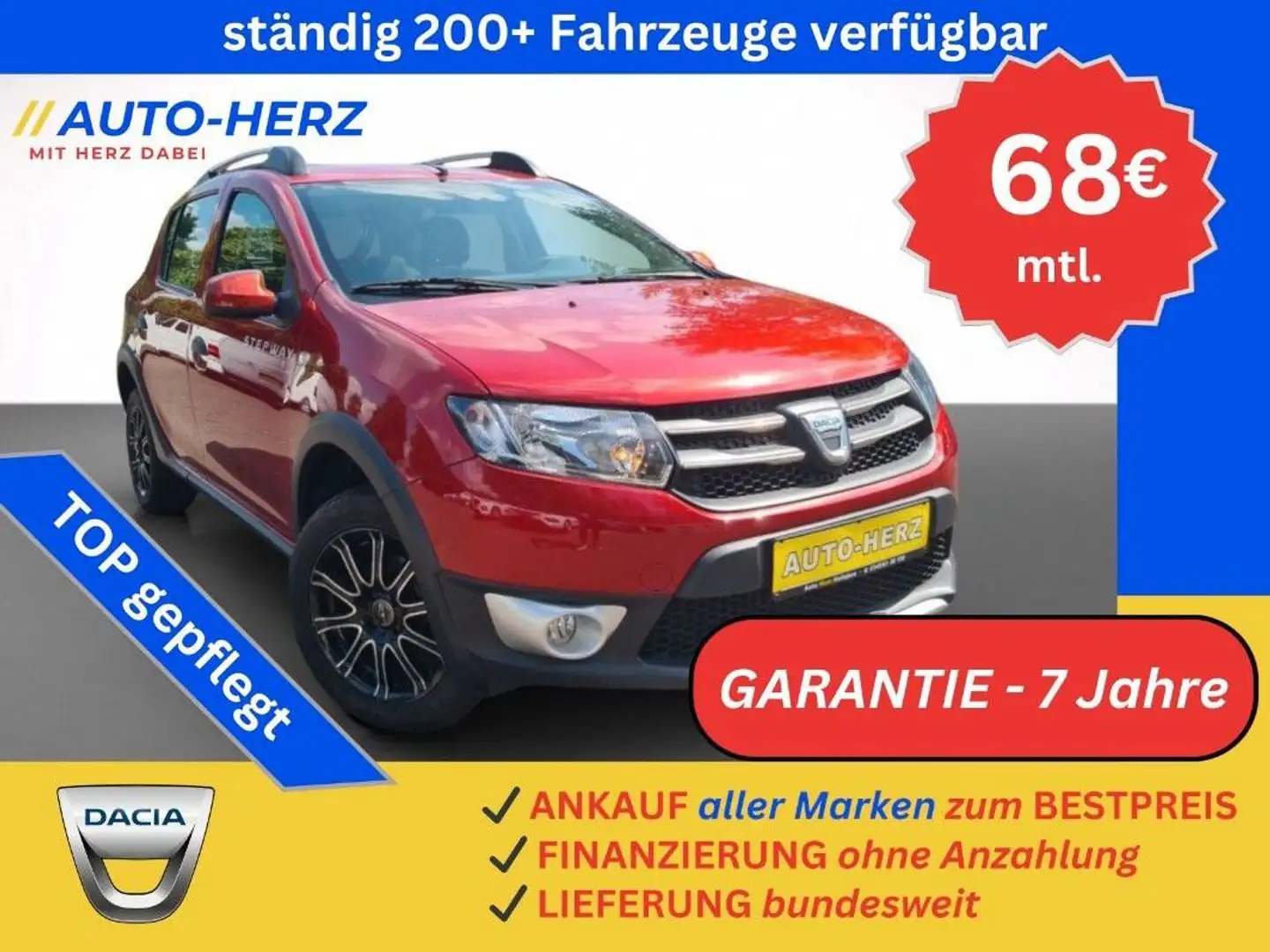 Dacia Sandero II Stepway Prestige  *KLIMA-PDC-TEMPOM.* Rot - 1