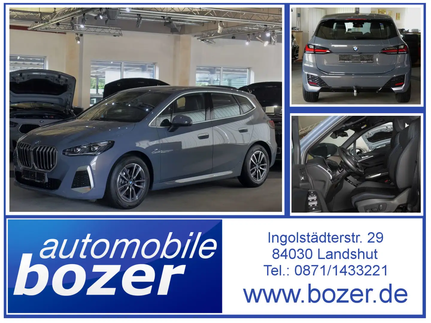 BMW 218 d M Sport AHK,360°,NP:55.260 Gris - 1