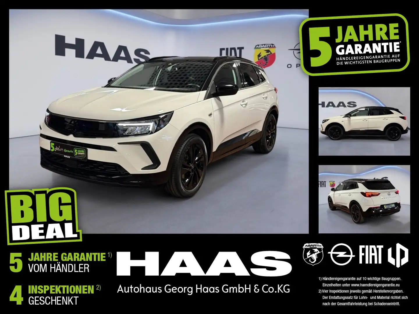 Opel Grandland 1.2 Turbo GS Line Top Ausstattung Weiß - 1