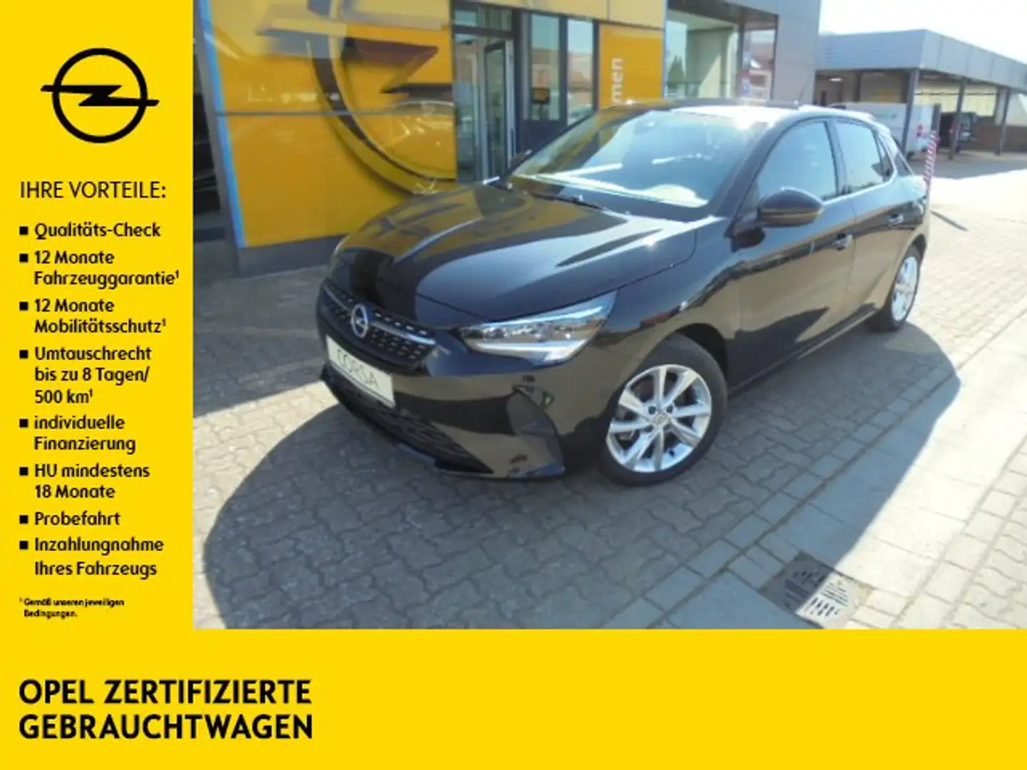 Opel Corsa 1.2 AT Elegance SHZ/Kamera/PDC/Tempomat/Allwetter Negro - 1