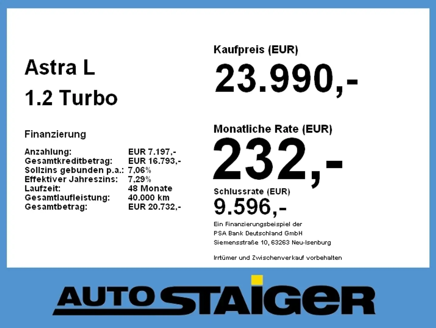 Opel Astra L 1.2 Turbo Elegance Navi Klimaauto Noir - 2