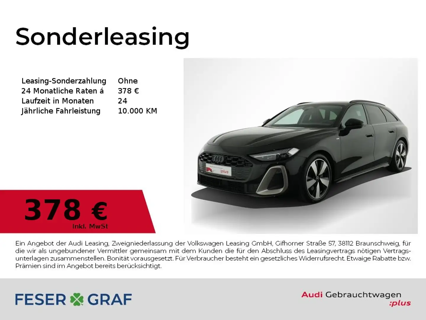 Audi A5 Avant TFSI q. S line Ext/Edition one/Matrix/HuD Schwarz - 1
