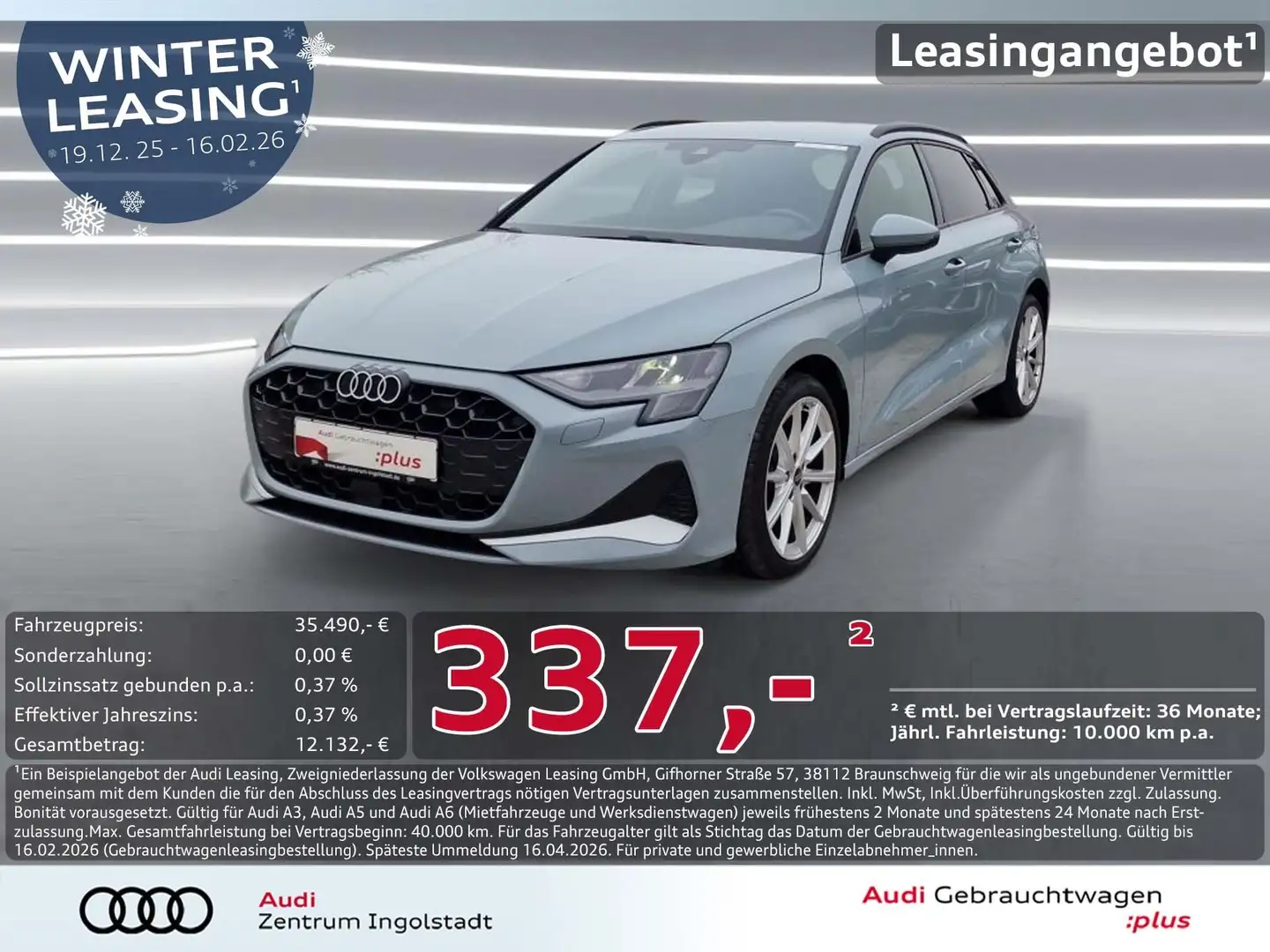 Audi A3 Sportback 35 TDI NAVI+ 18" LED SONOS ACC Advanced Grau - 1