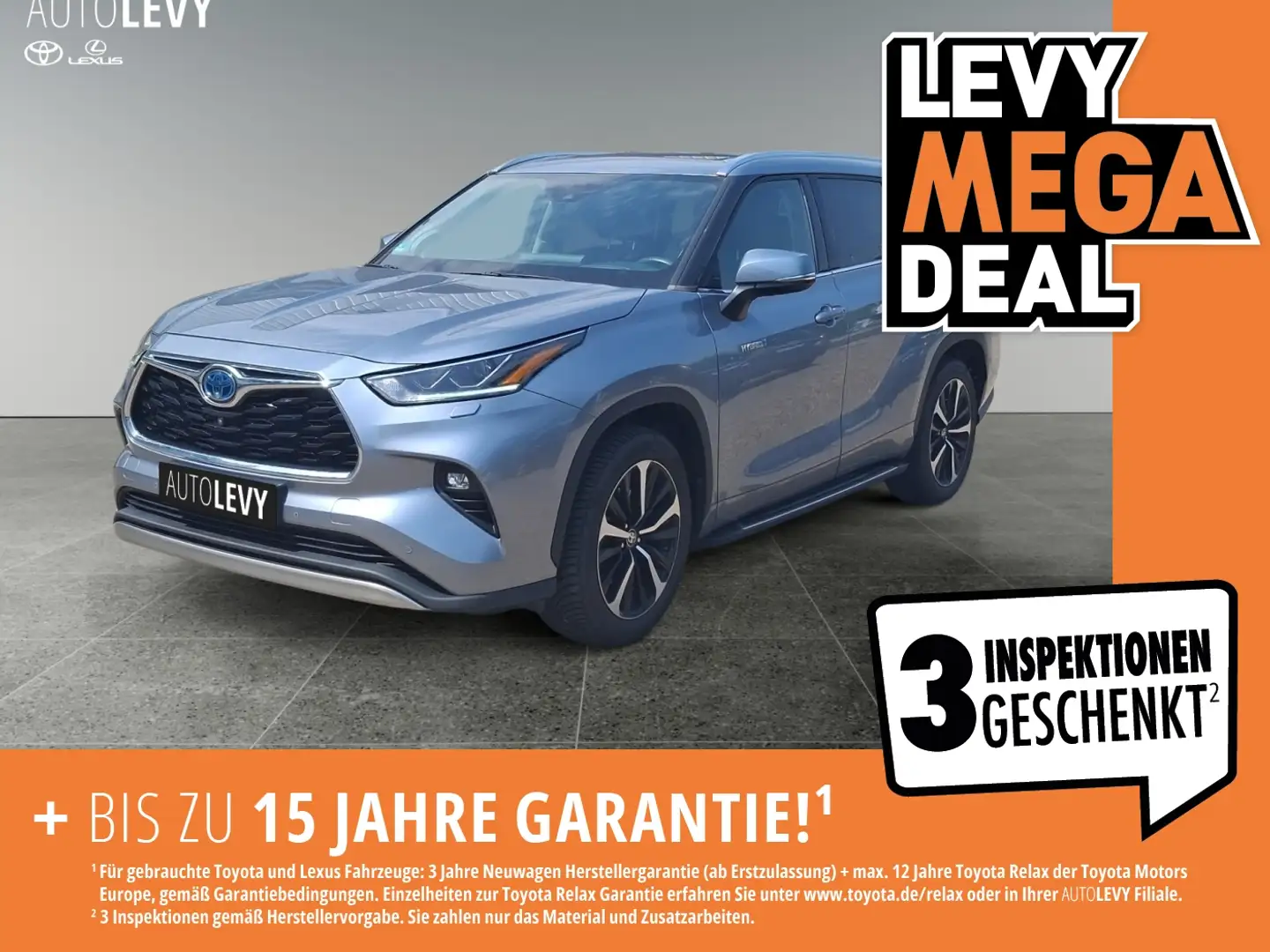 Toyota Highlander 2.5 Luxury 7-Sitze *STANDHZ*JBL*PANNO* Blauw - 1