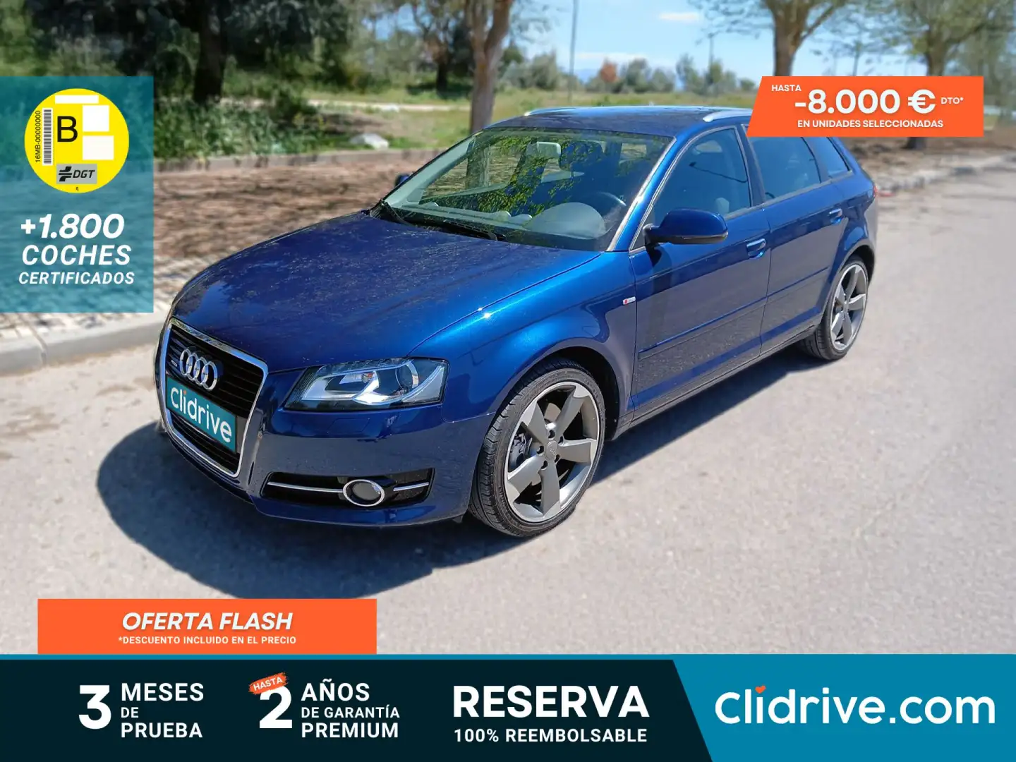Audi A3 Sportback 2.0TDI Ambition Azul - 1