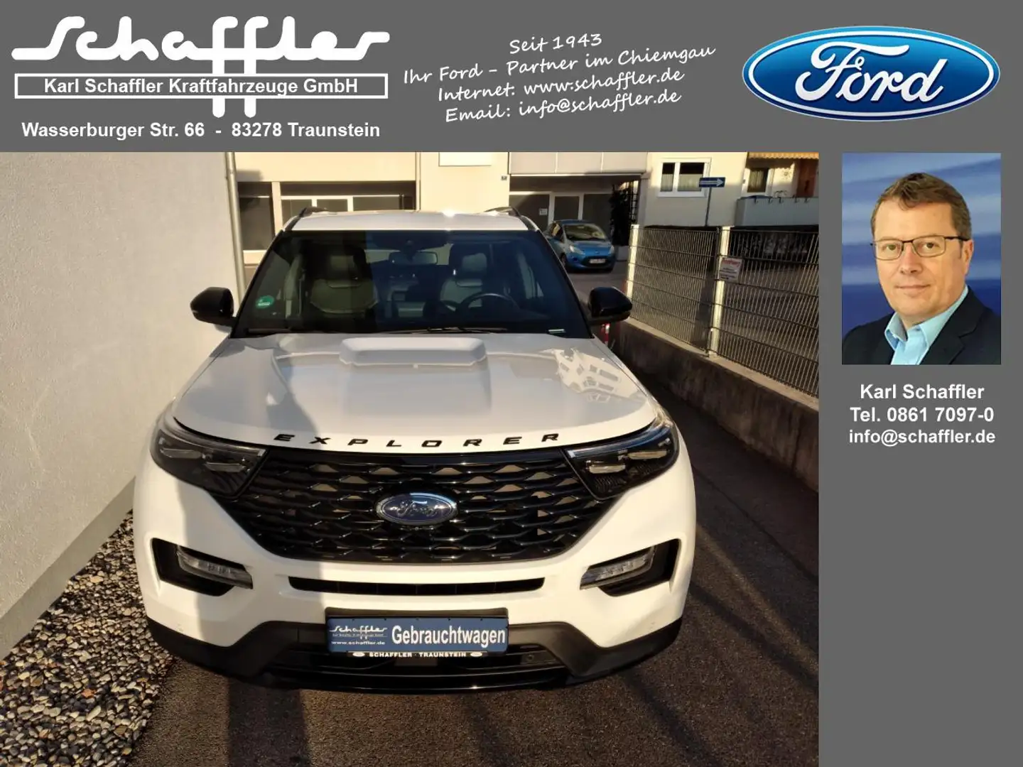 Ford Explorer ST-Line Plug-in-Hybrid 4x4 Weiß - 2
