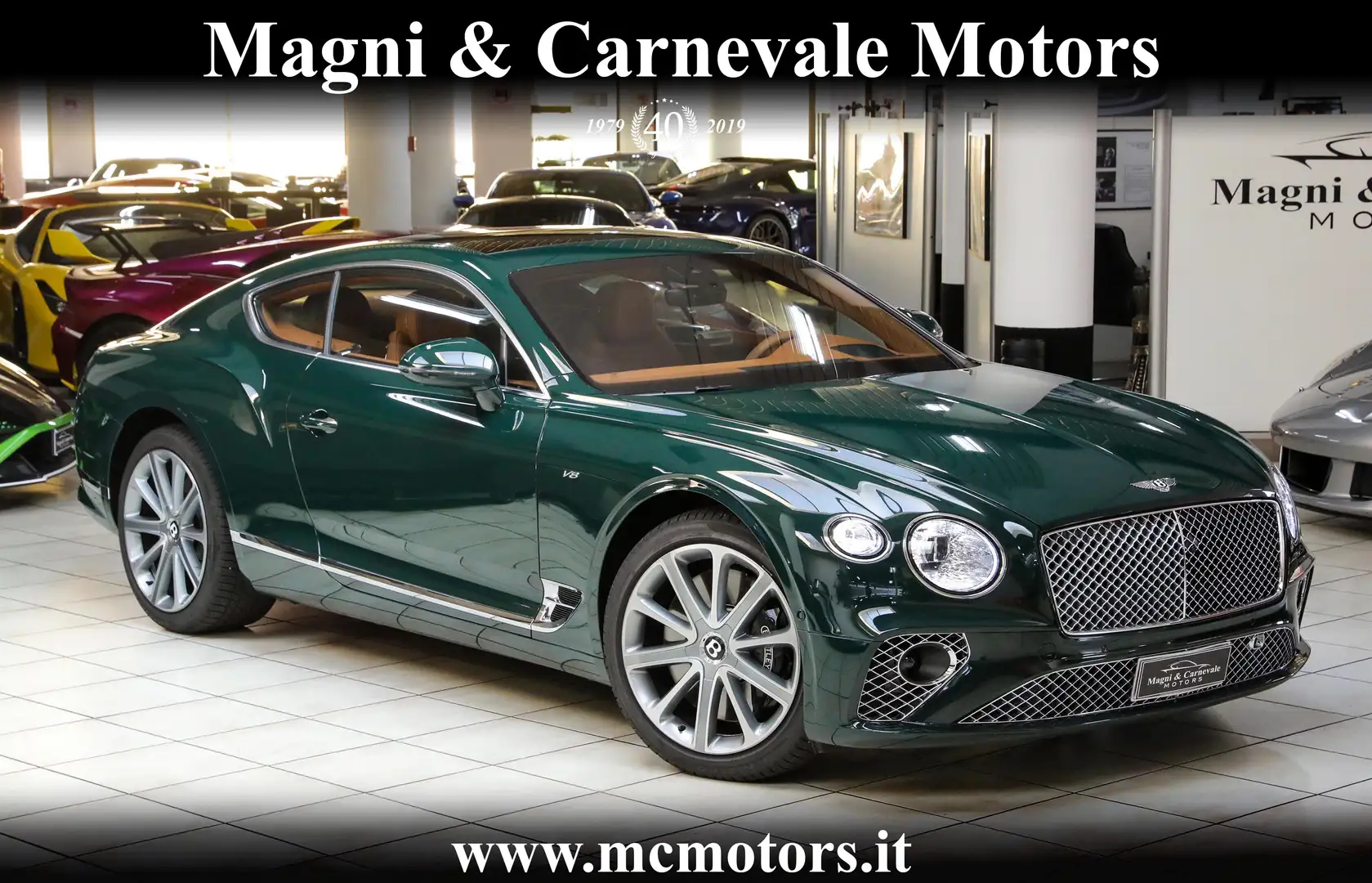 Bentley Continental GT V8|TOURING SPECS|NIGHT VIEW|21''|TETTO|FULL OPT zelena - 1