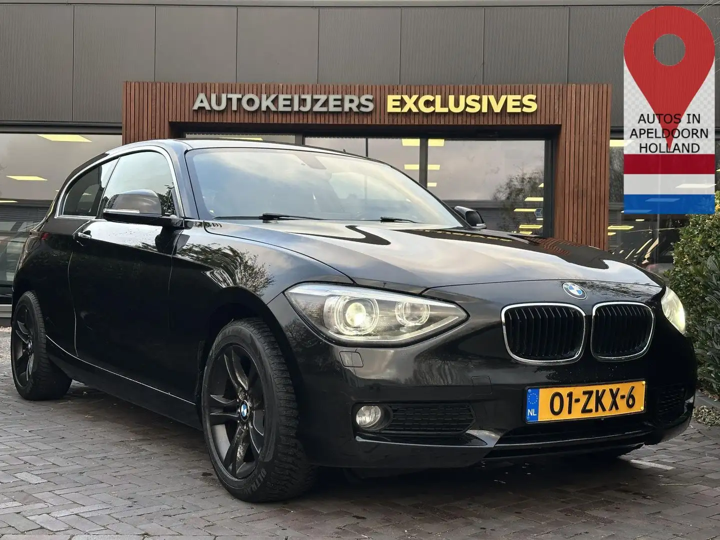 BMW 114 1-serie 114i Business+ Leder Navi Parksensor Noir - 1