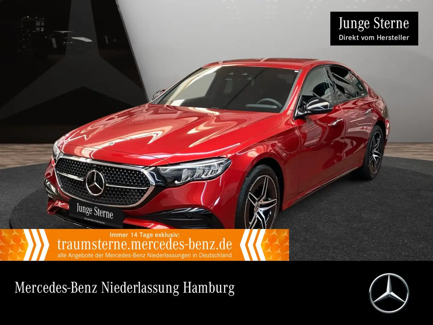 Mercedes-Benz E 300 e AMG Fahrass Burmester Distr. LED AHK Night Rosso - 1