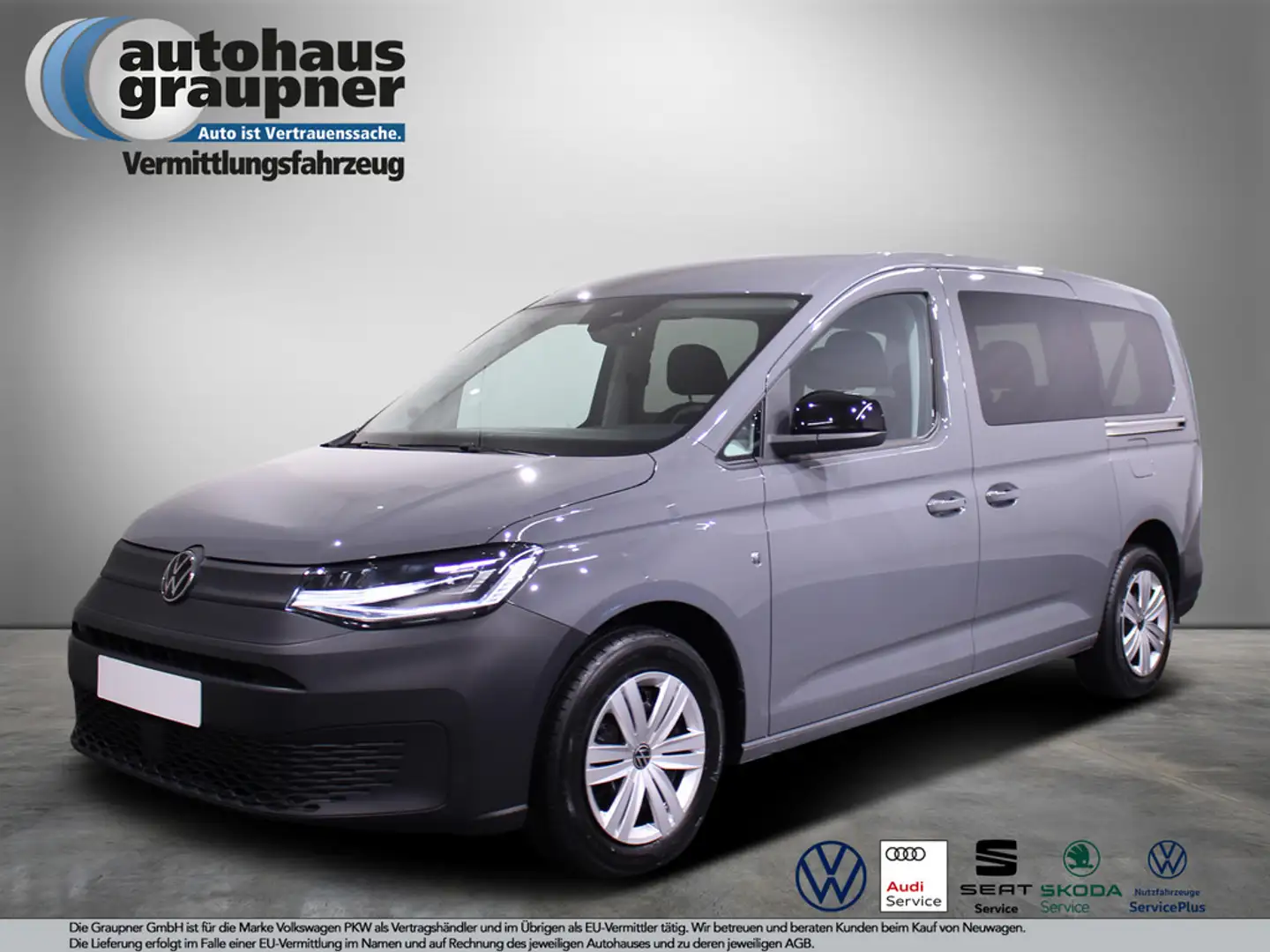 Volkswagen Caddy Maxi 2.0 TDI Basis PDC SHZ LED 7-SITZER Gris - 1