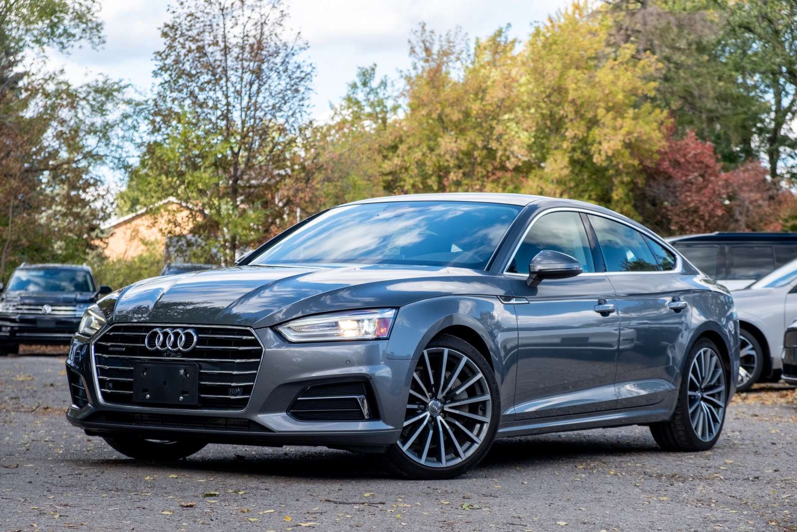 Silver 2018 Audi A5 Sportback Sedan  7-Speed Automatic