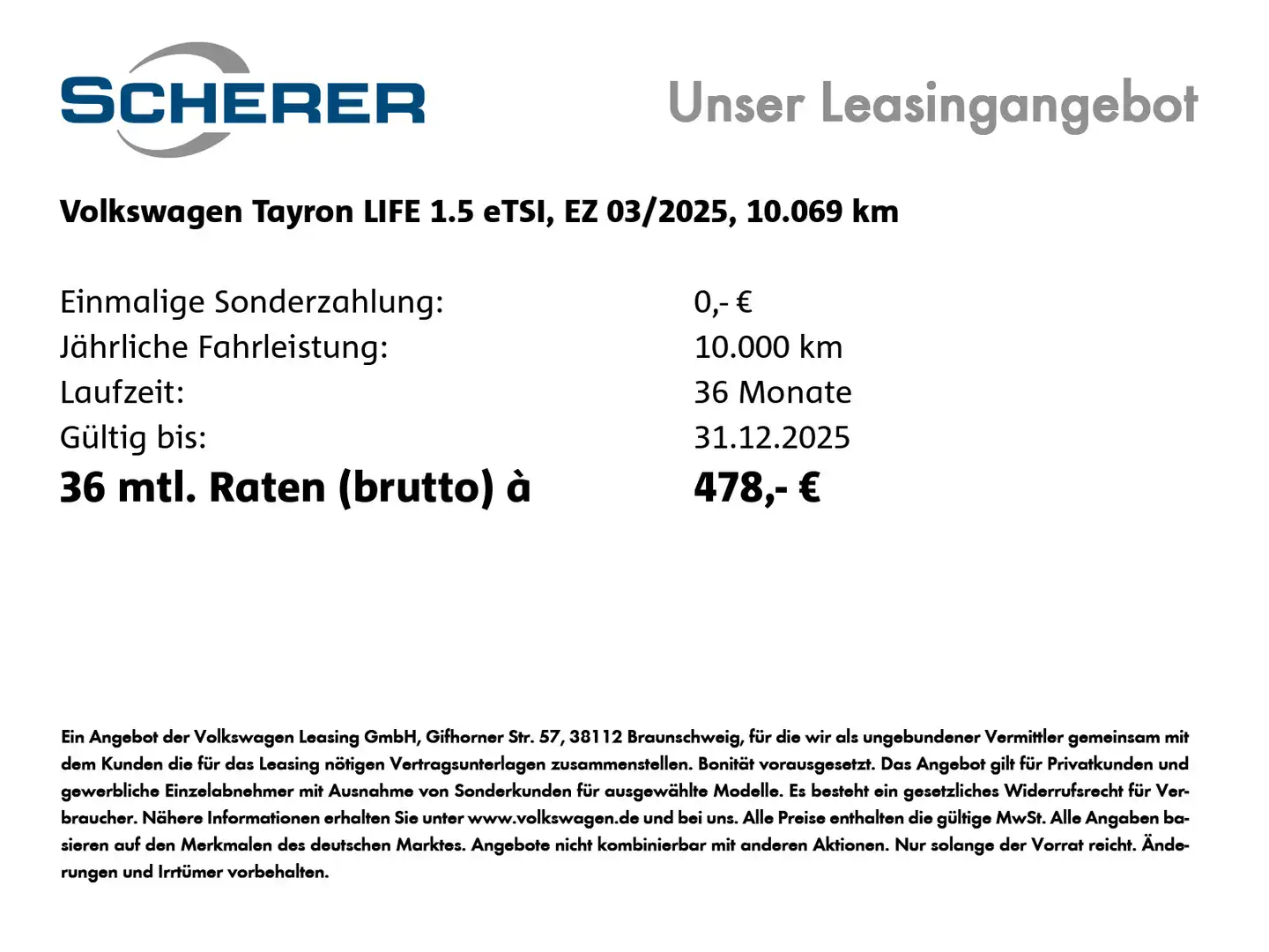 Volkswagen Tayron Life 1.5 eTSI DSG | 5J Garantie | 19" in Schwarz - 2
