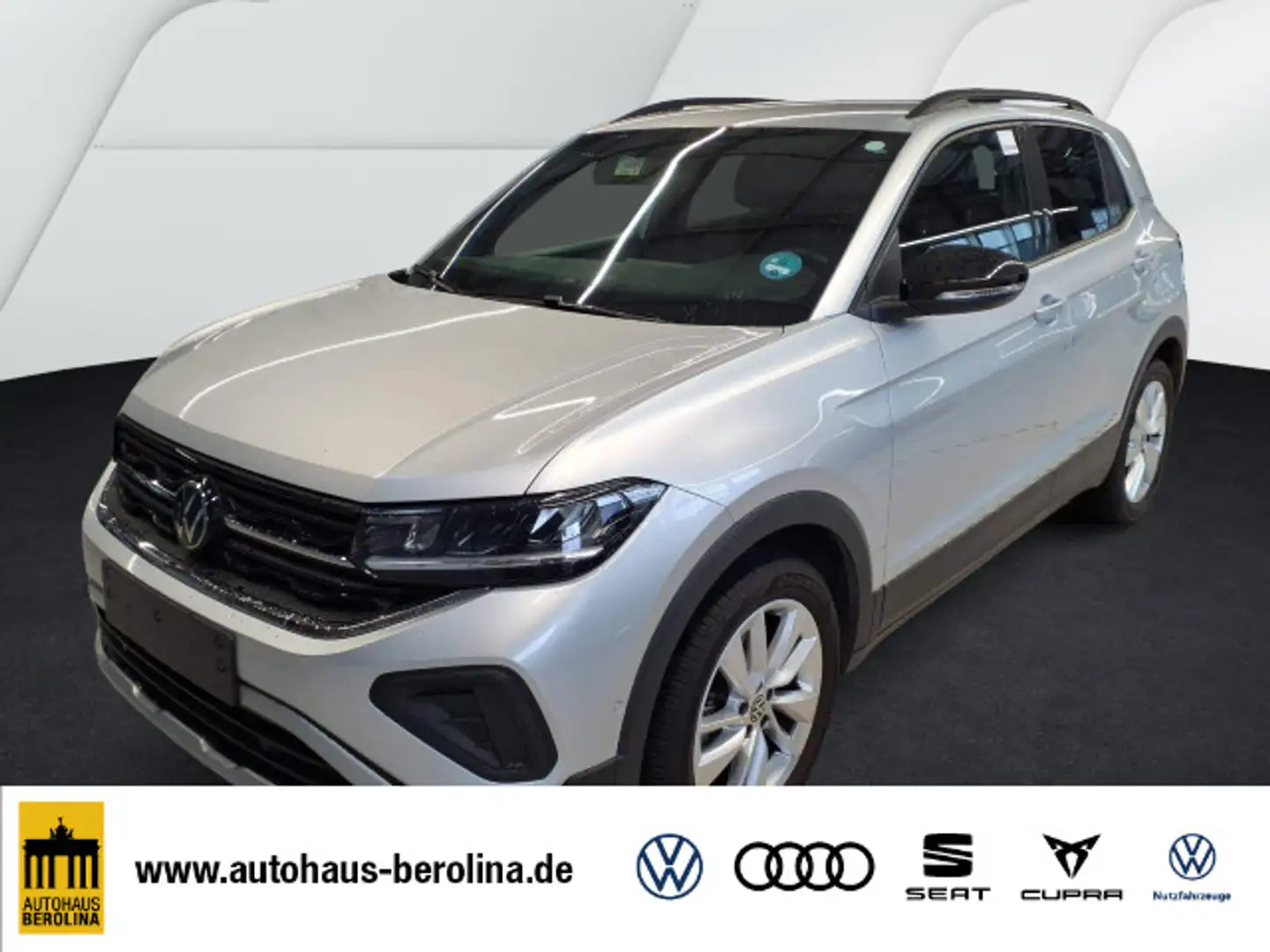 Volkswagen T-Cross 1.0 TSI Goal DSG *AHK*ACC*NAV*LED*SHZ* Silber - 1