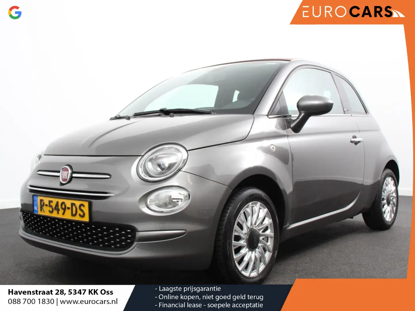 Fiat 500C 1.2 Lounge Automaat | Cruise control | Climate con Grijs - 1