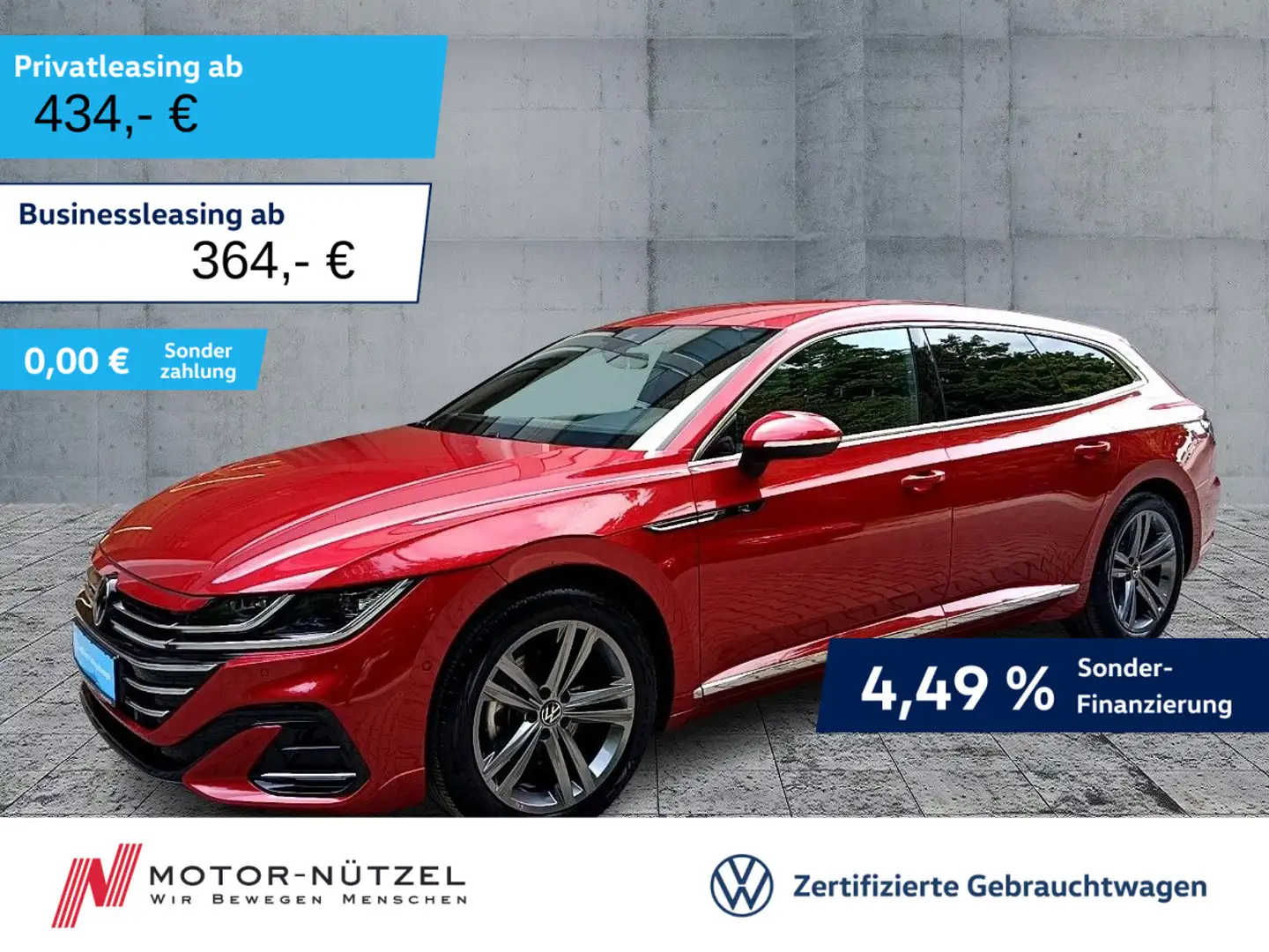 Volkswagen Arteon Arteon SB 2.0 TDI DSG R-LINE 5JG+MATRIX+NAVI+AHK Rot - 1