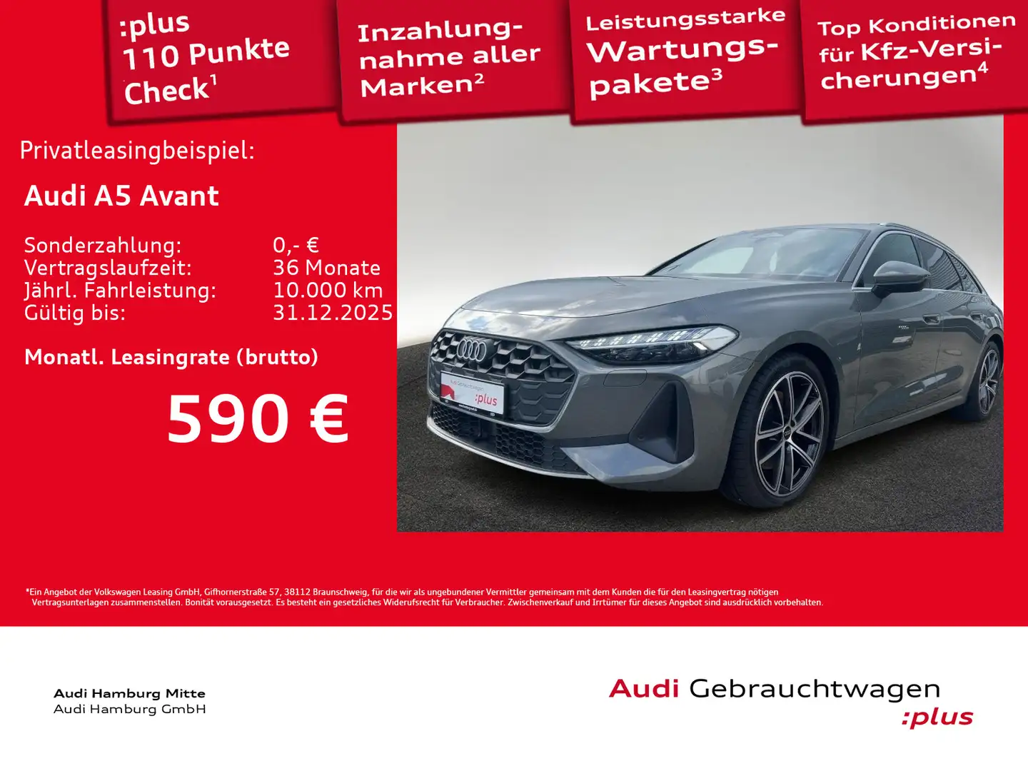 Audi A5 TDI quattro S tronic B&O Ambiente MMI p Grau - 1