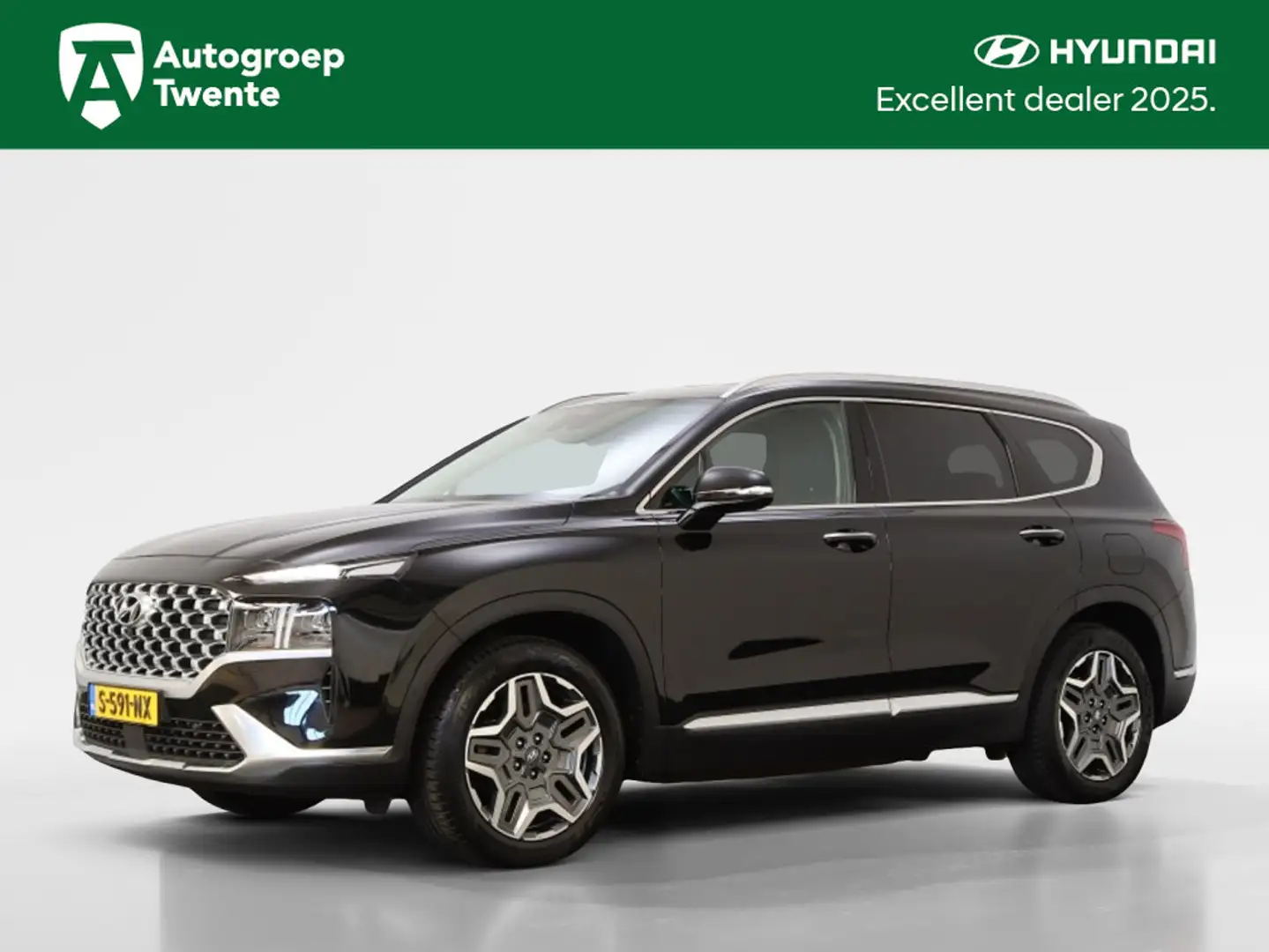 Hyundai SANTA FE 1.6 T-GDI HEV Prem7p | Private Lease 889,- p.m. | Noir - 1