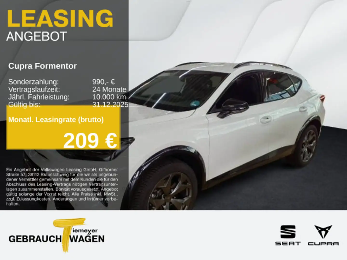 CUPRA Formentor 2.0 TDI DSG SENNHEISER SIDE-ASSIST 360 Weiß - 1