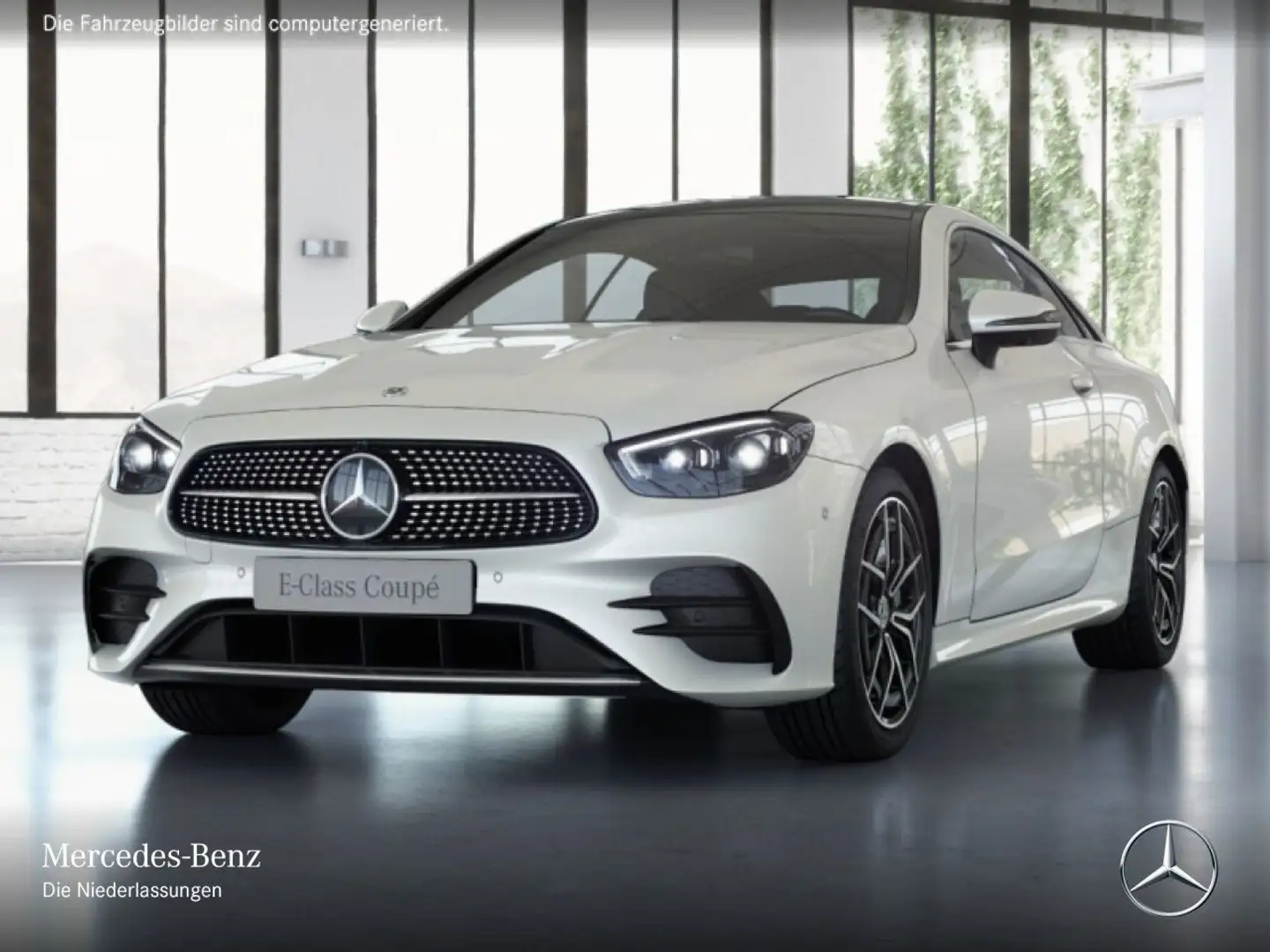 Mercedes-Benz E 450 Coupé 4M AMG+PANO+360+MULTIBEAM+STHZG+19" Alb - 2