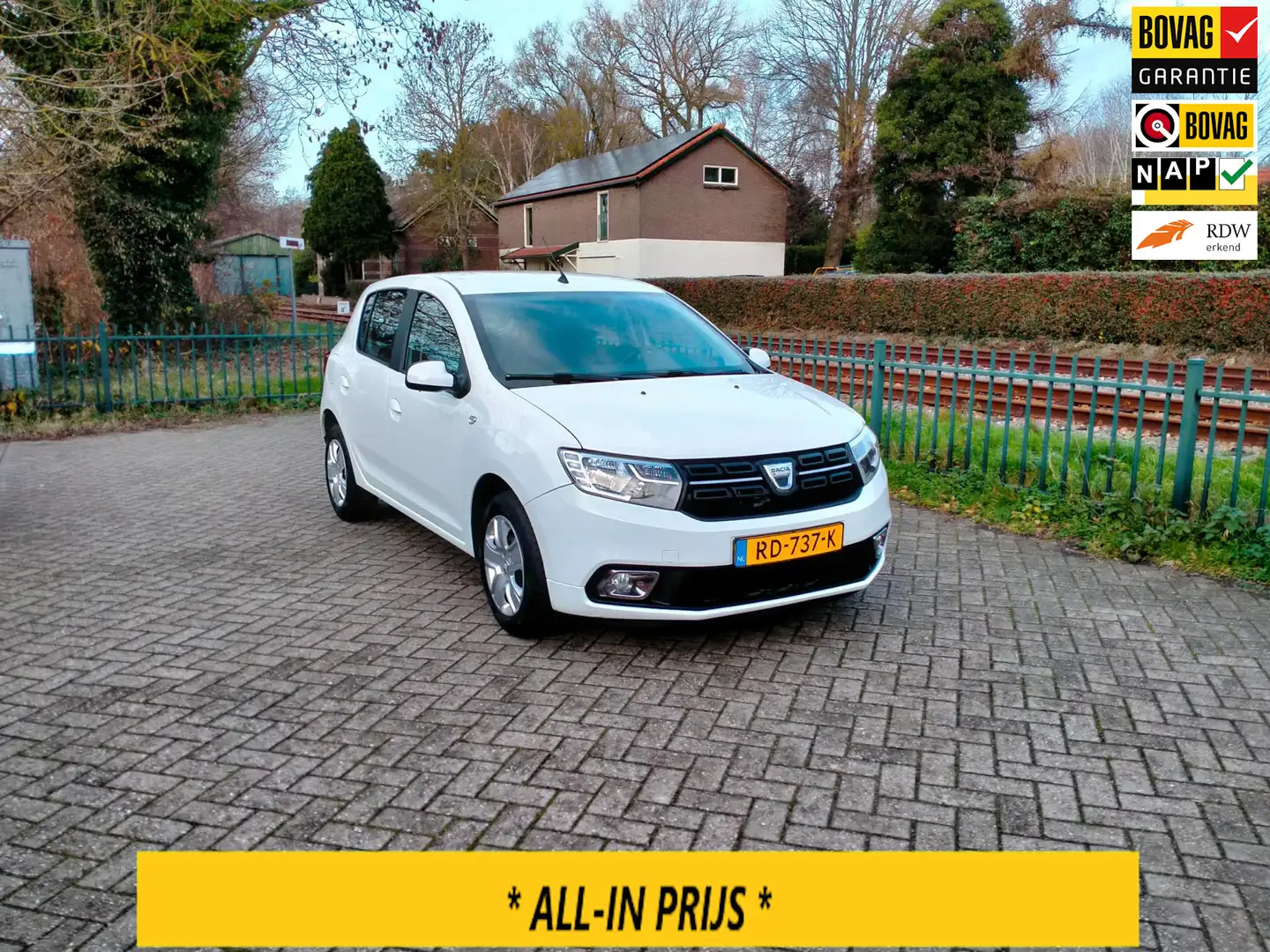 Dacia Sandero 0.9 TCe Bi-Fuel LPG G3 Laureate airco trekhaak 1e Wit - 1