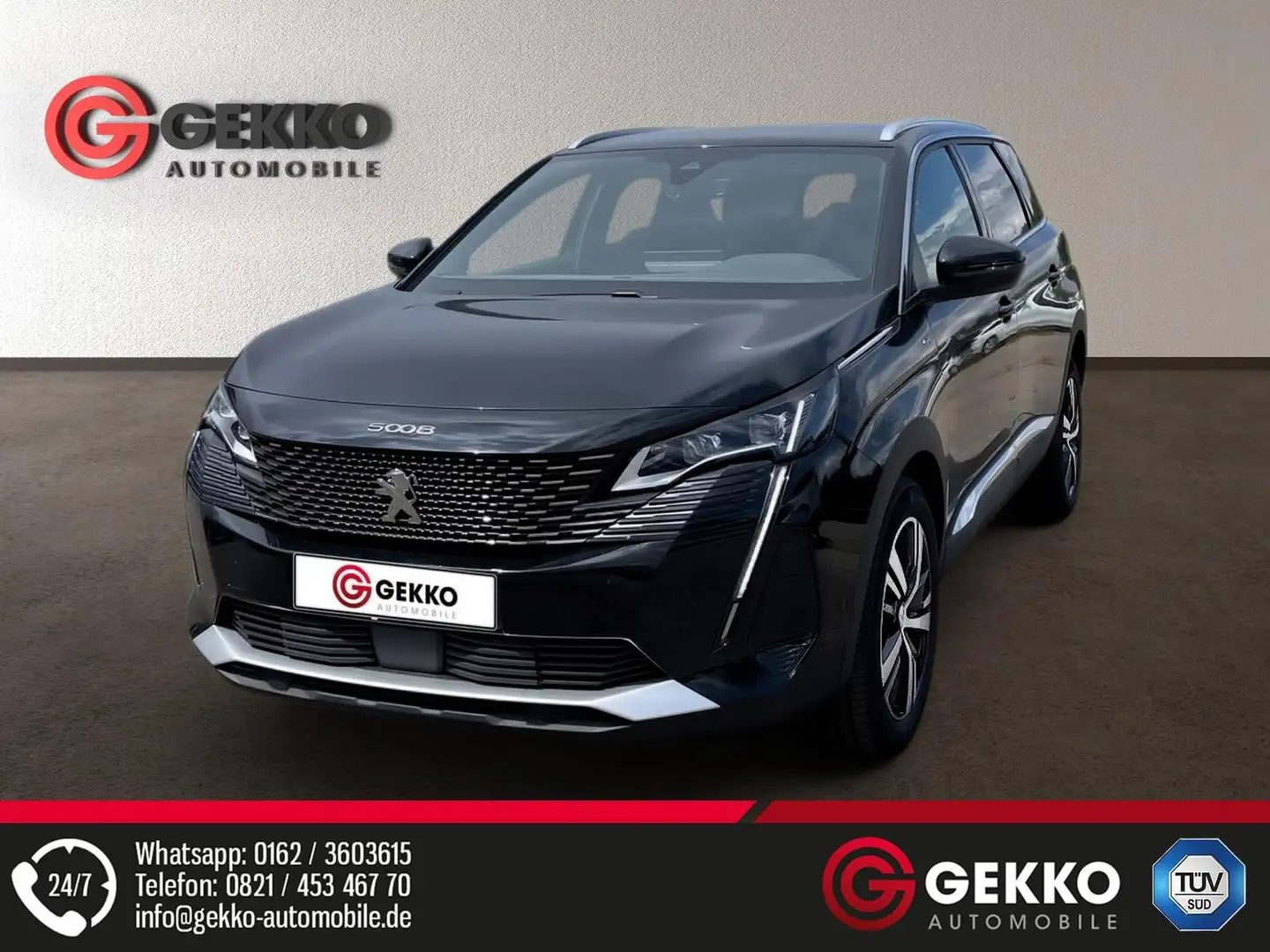 Peugeot 5008 GT 7-Sitzer +LED+KAMERA+SZH+NAVI+APP+ACC+PDC Noir - 1