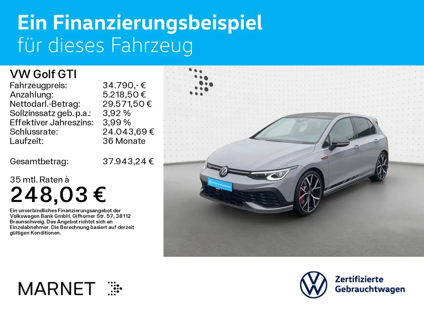 Volkswagen Golf GTI 2.0 TSI CLUBSPORT*BLACK STYLE*PANO*KAME Grigio - 2