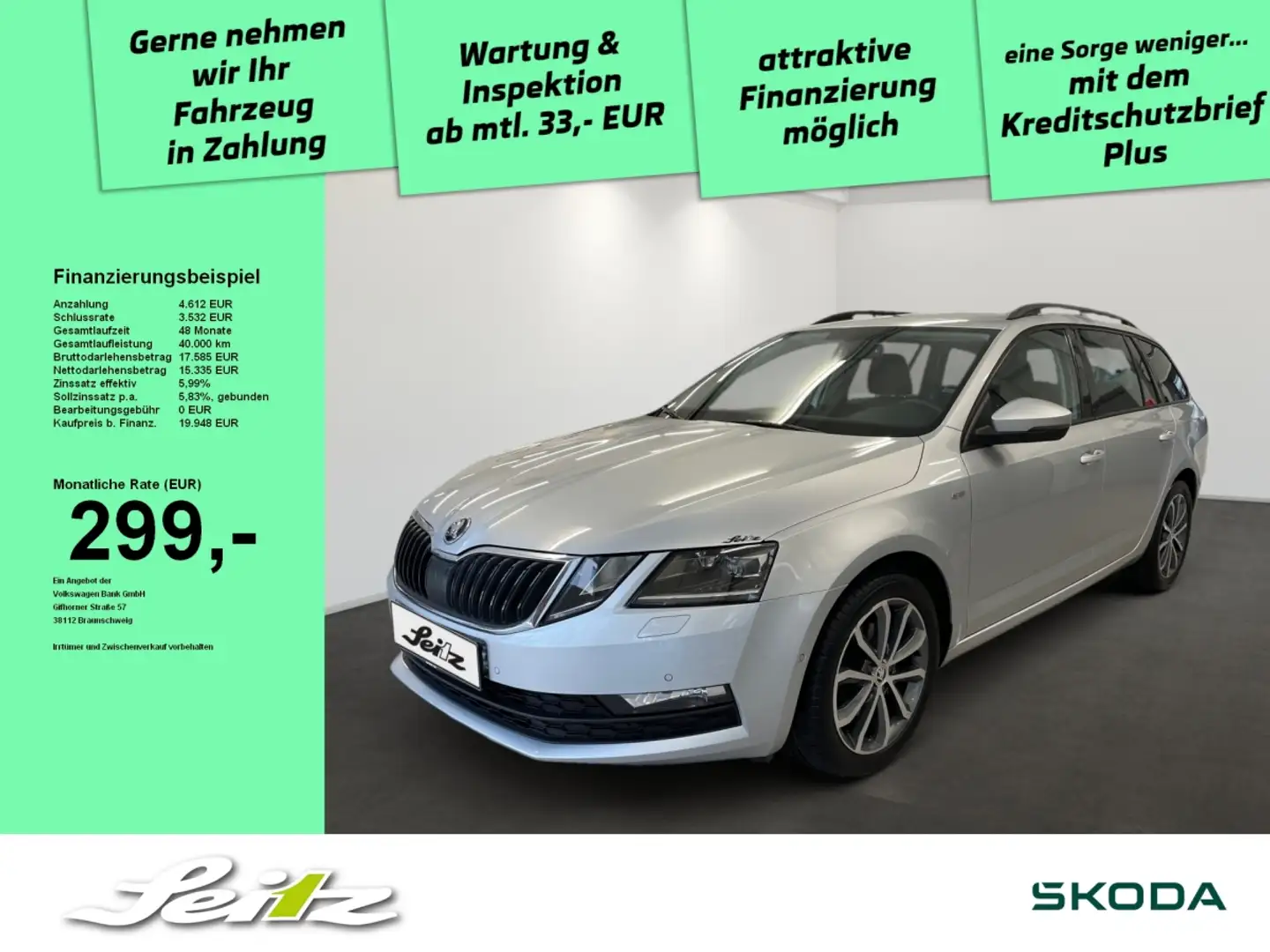 Skoda Octavia Combi 2.0 TDI Soleil *LED*KAMERA*SITZH* Argent - 1