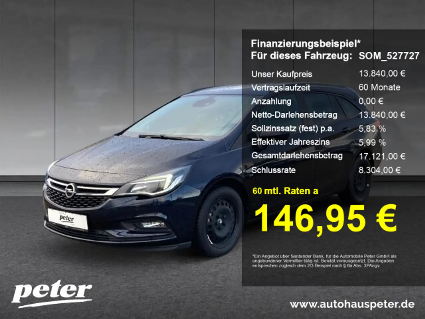 Opel Astra Astra K ST 1.4 Turbo 120 Jahre Klimaautomatik Sitzheizung 150PS Bleu - 1
