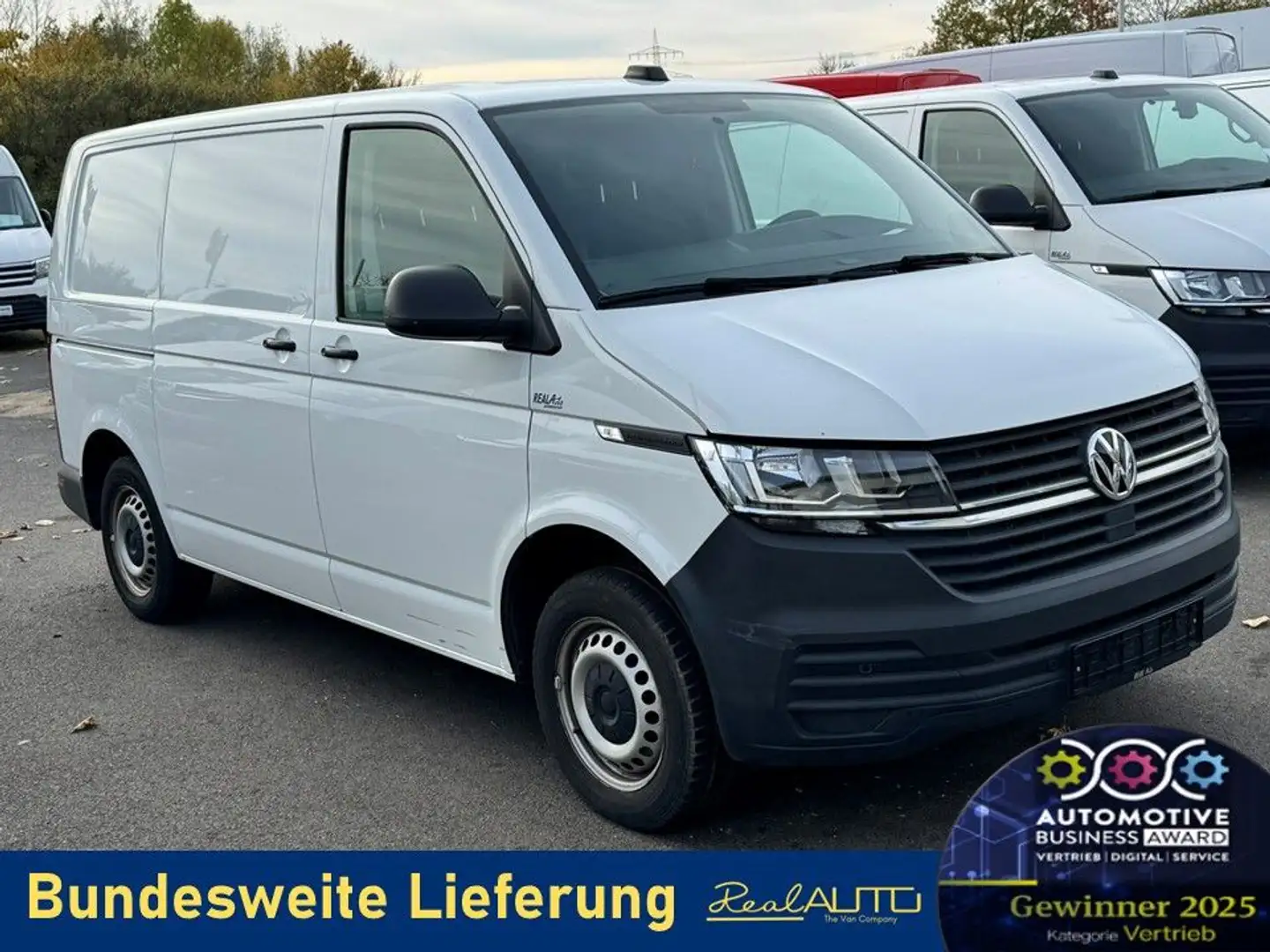 Volkswagen T6 Transporter 6.1 Kasten TDI AHK*Temp*PDC v + h Blanc - 1
