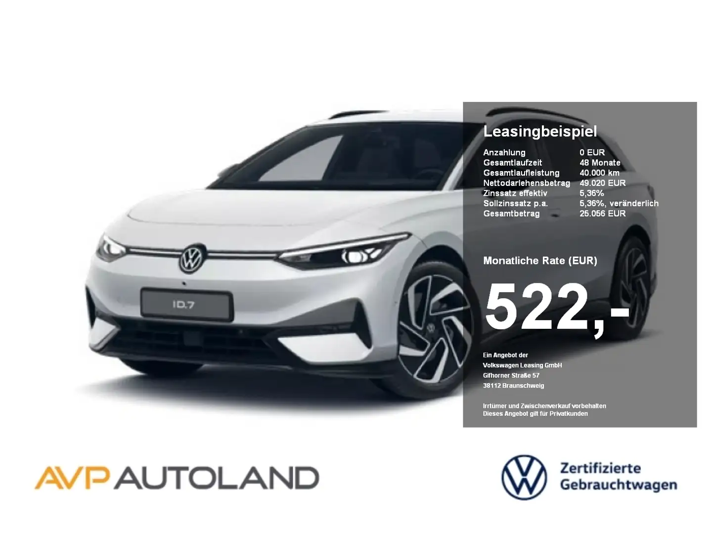 Volkswagen ID.7 Tourer Pro | NAVI | LED | ACC | AHK | Weiß - 1