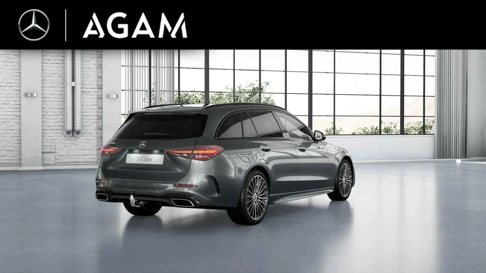 Mercedes-Benz C 180 Estate AMG Line Grijs - 2