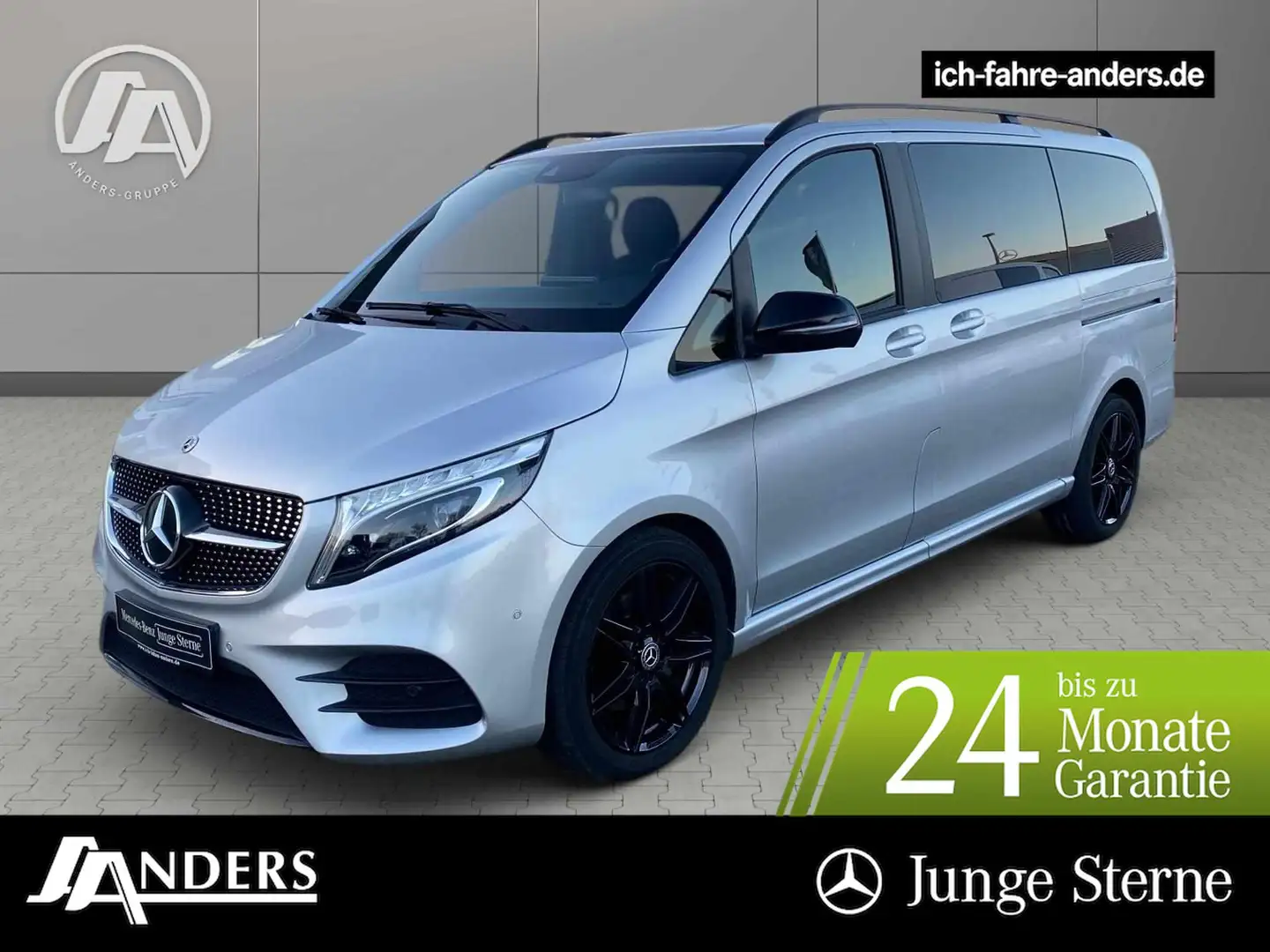 Mercedes-Benz V 250 Lang AMG*Distronic*Night*Burmester*AHK2,5t Silber - 1