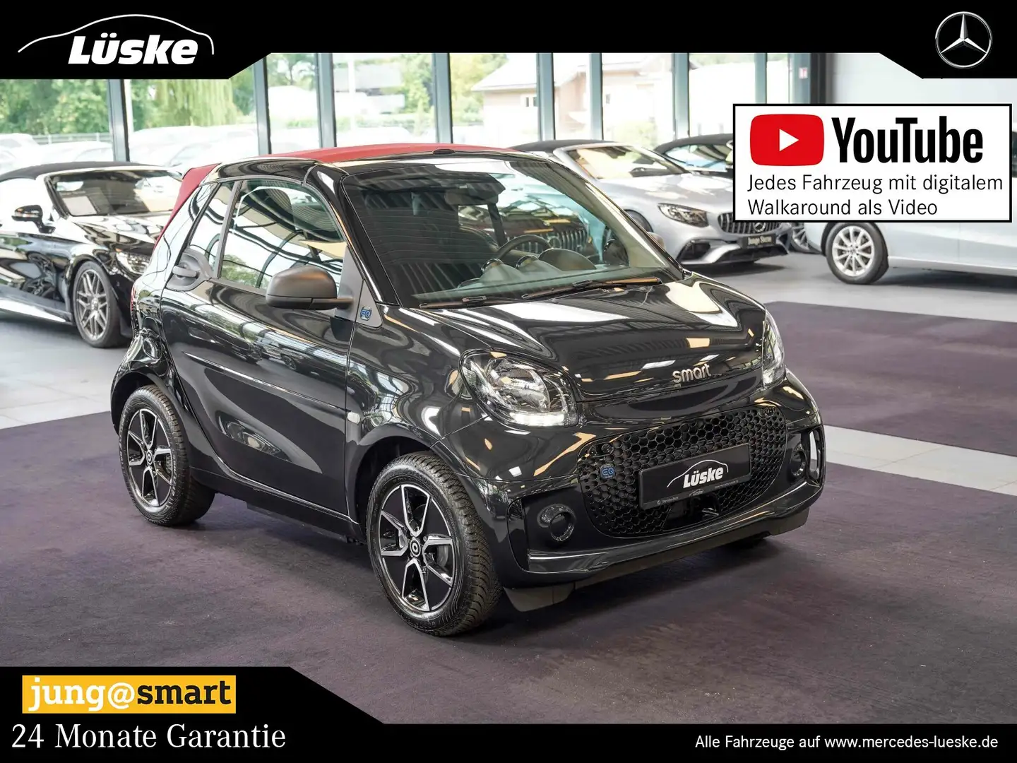 smart forTwo fortwo cabrio rotes Dach Ganzjahresreifen 22 kW Černá - 1
