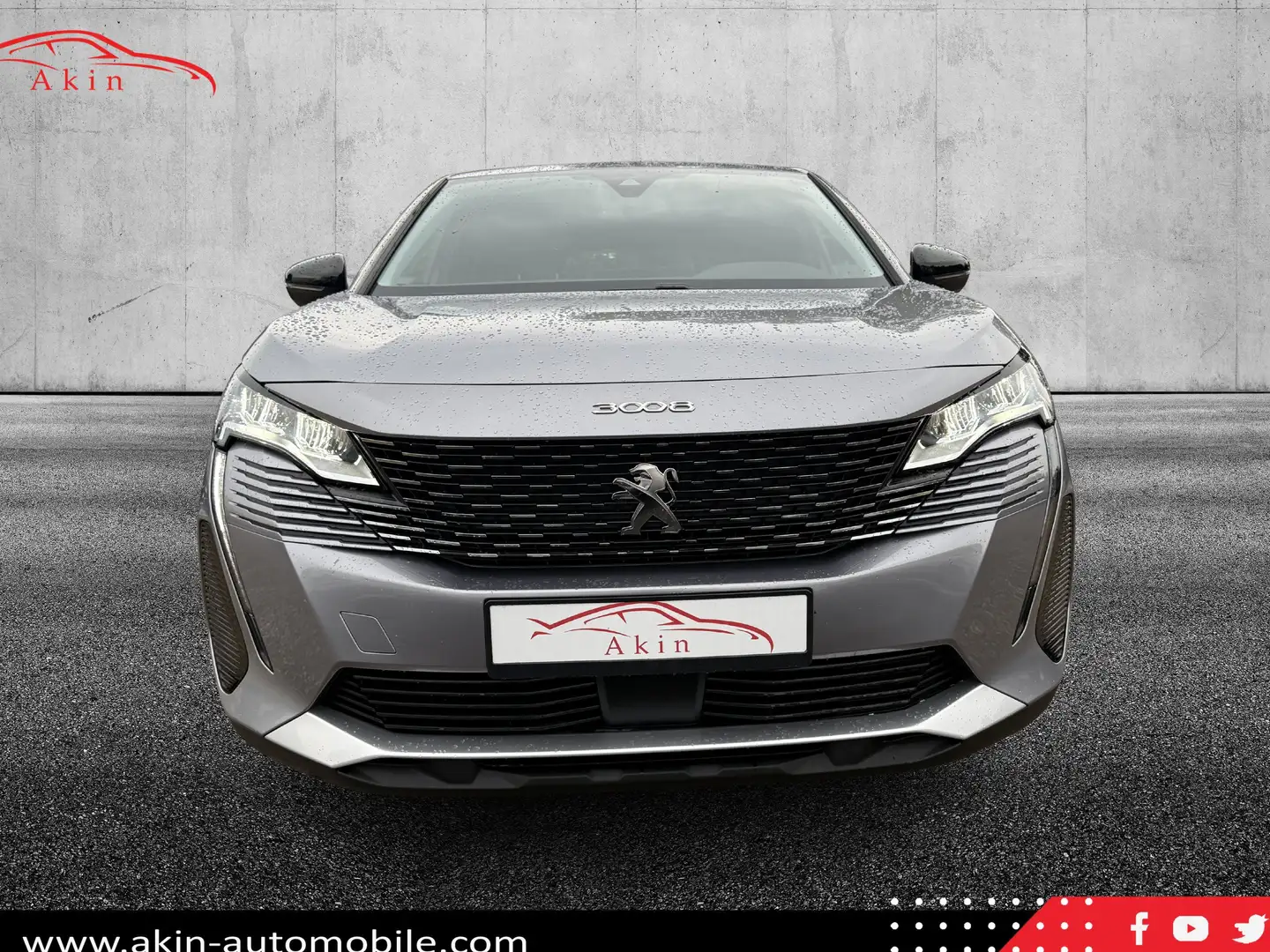 Peugeot 3008 LED Leder Navi ACC Temp. Carplay Grigio - 2