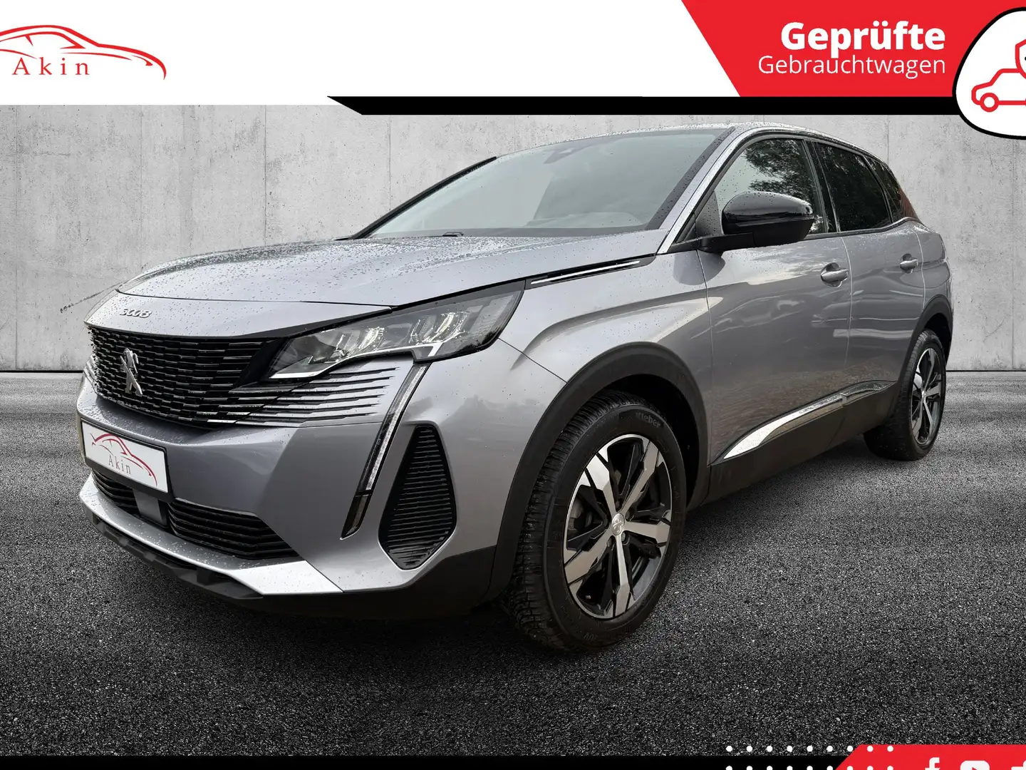 Peugeot 3008 LED Leder Navi ACC Temp. Carplay Grigio - 1