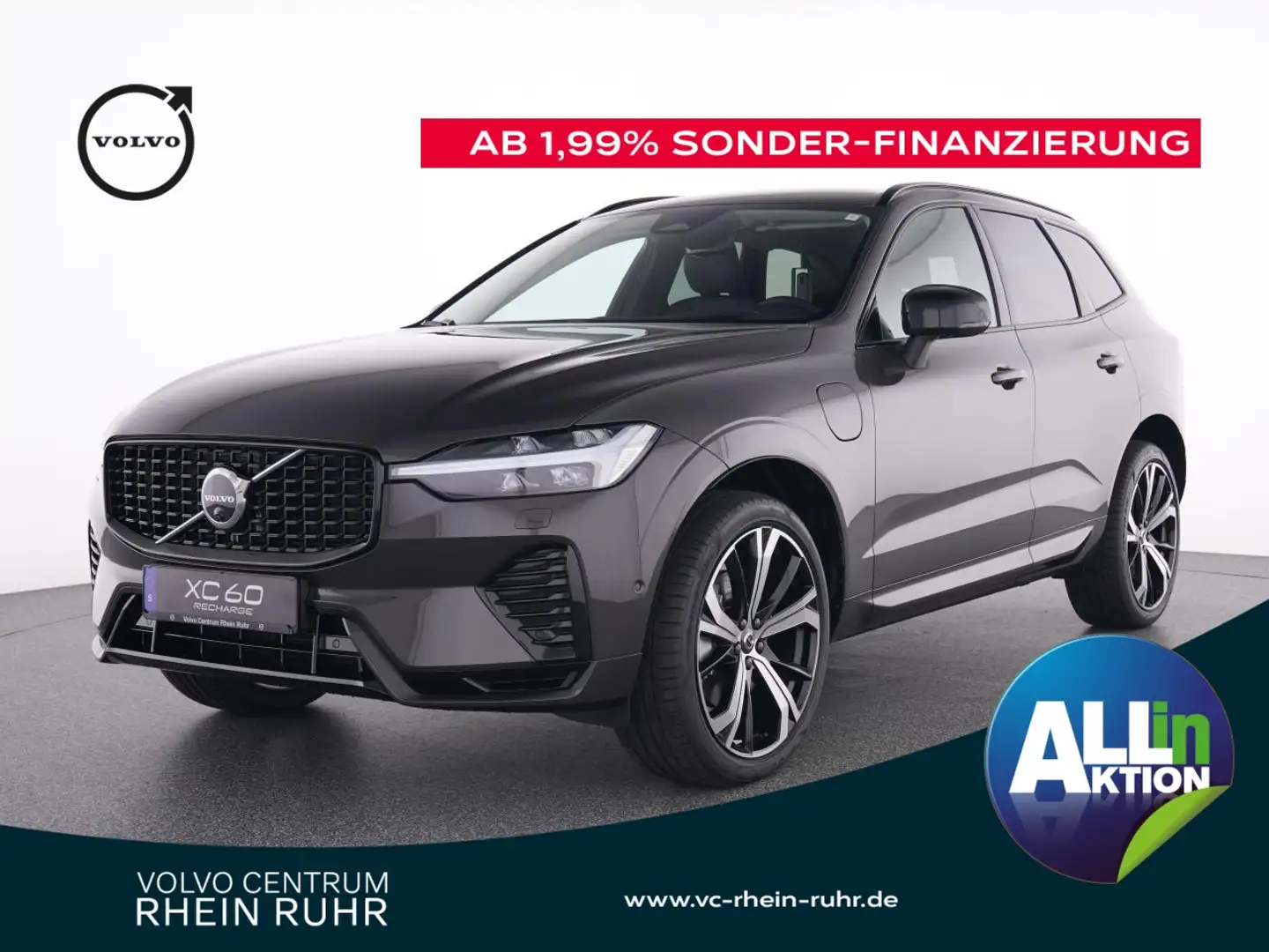 Volvo XC60 T8 AWD Plus Dark+360Kam+Sound+HUD+LED+SHZ Grau - 1