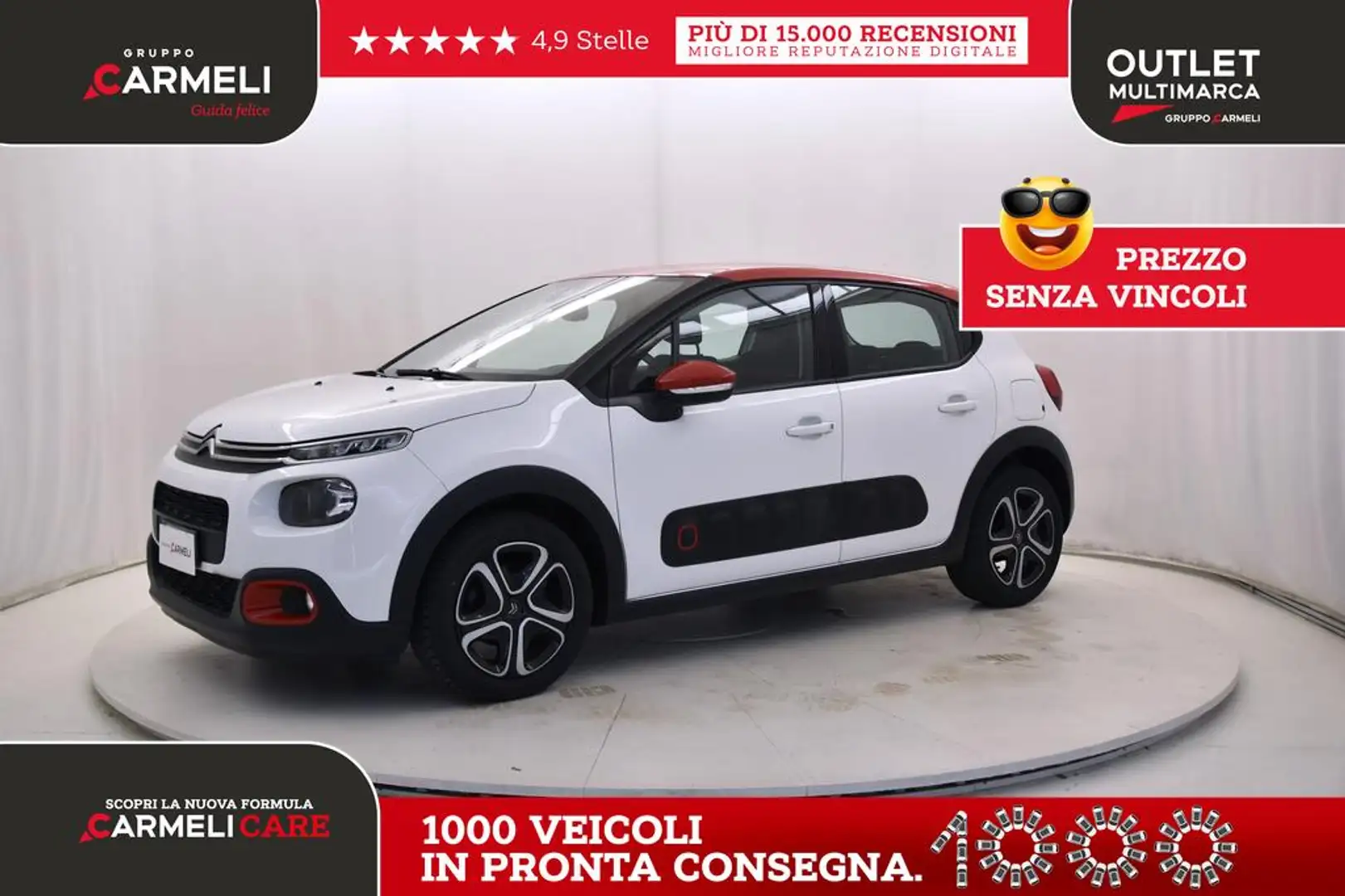 Citroen C3 1.2 puretech Shine s&s 83cv my18 Wit - 1