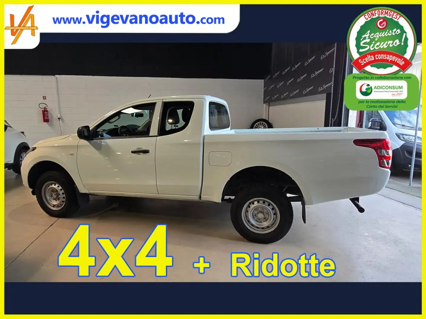 Mitsubishi L200 Fullback 2.4 cabina estesa SX 4wd s con ridotte Weiß - 1
