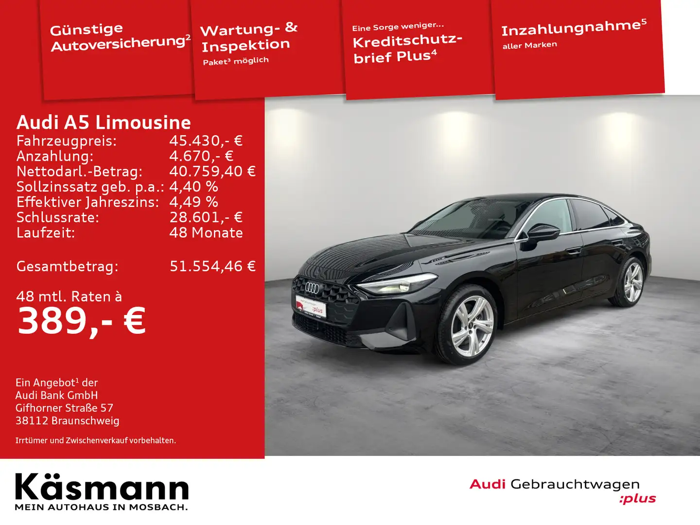 Audi A5 TDI ACC KAM SHZ NAV Schwarz - 2