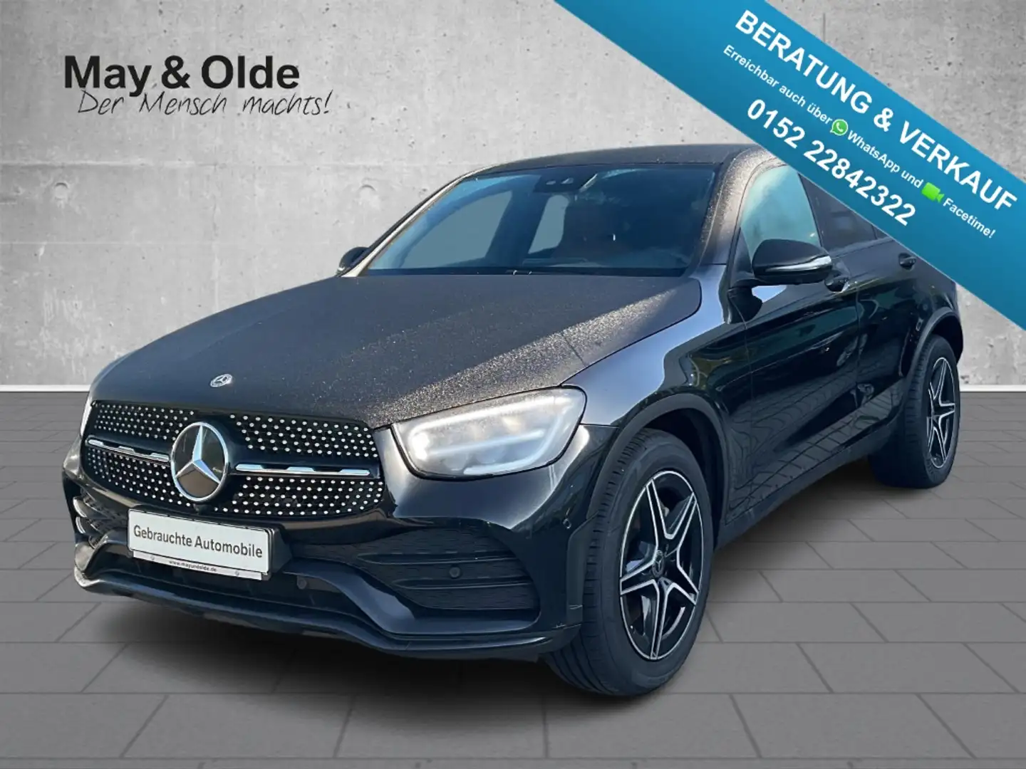 Mercedes-Benz GLC 300 d Coupe 4Matic Aut AMG Line Leder AHK LED Navi Schwarz - 1