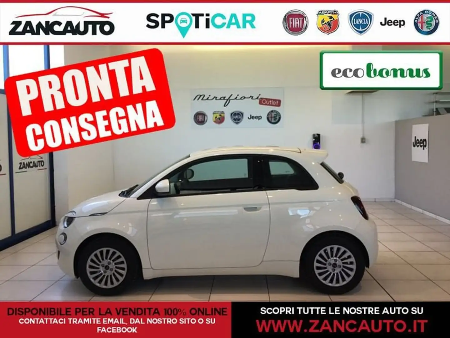Fiat 500e S1 320 Berlina / ELETTRICA KM0 Bianco - 1