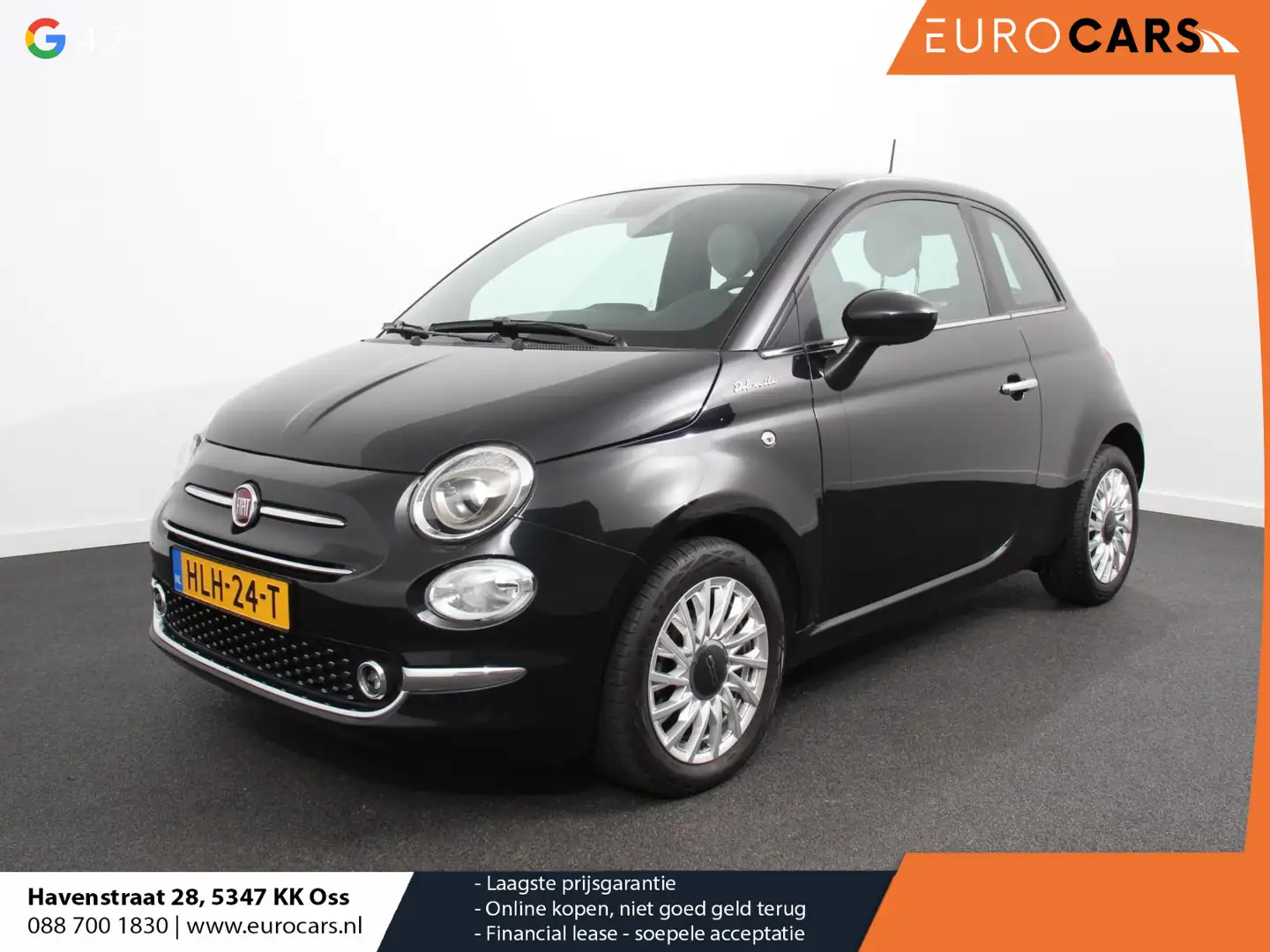 Fiat 500 1.0 Hybrid Dolcevita | Panoramadak | Parkeer senso Zwart - 1