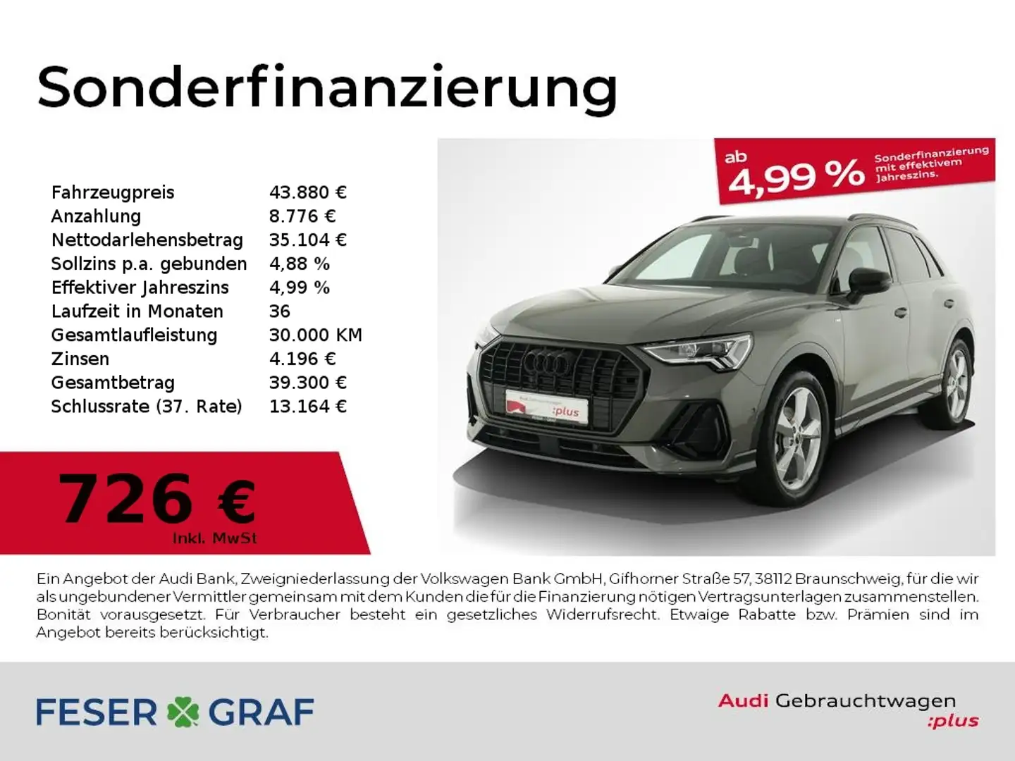 Audi Q3 S line 35 TFSI AHK virtual Optikpaket schwarz Grau - 1
