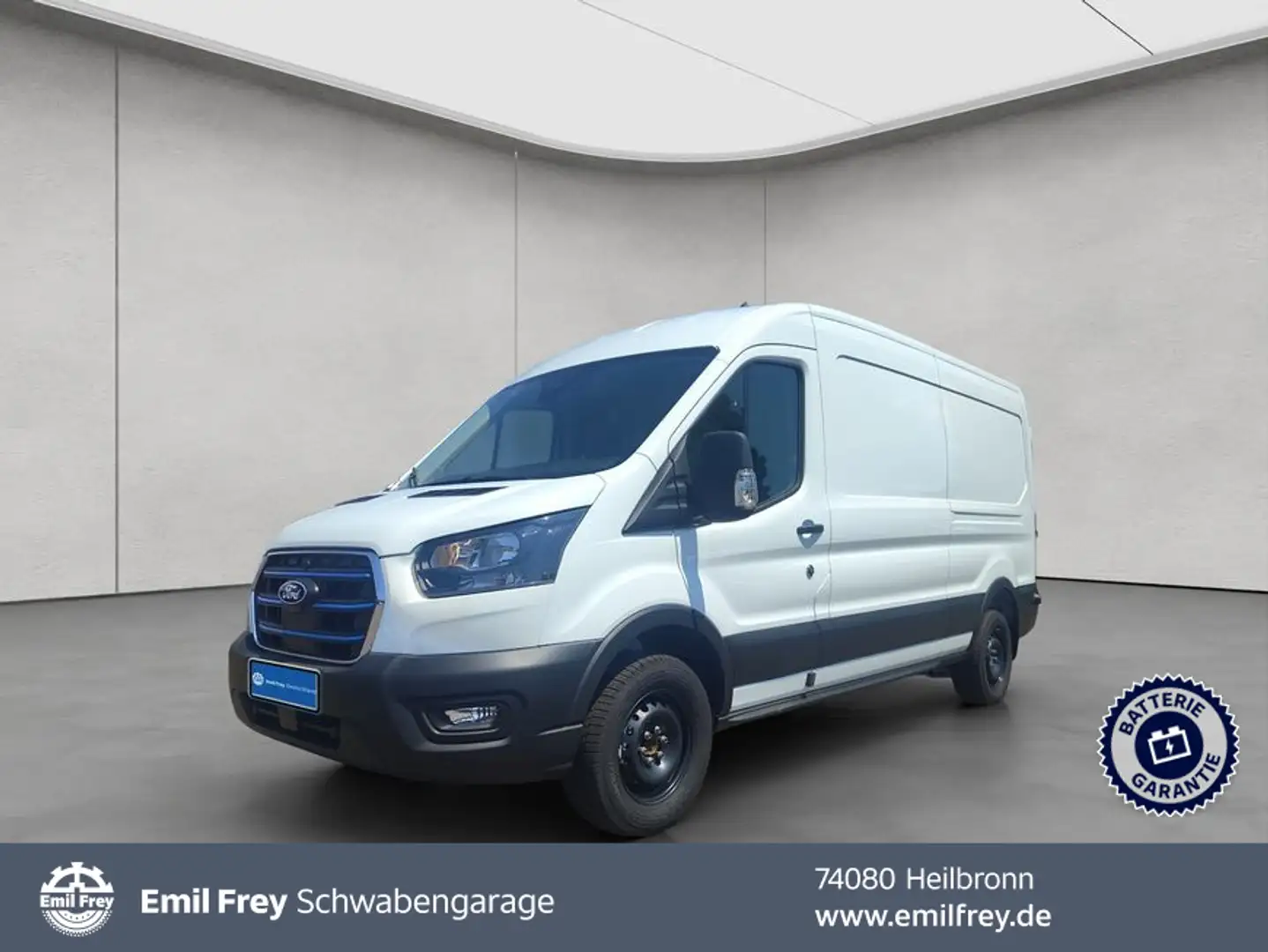 Ford e-Transit 350 L3H2 89kWh Lkw HA Trend 198 kW, 4-tü Blanc - 1
