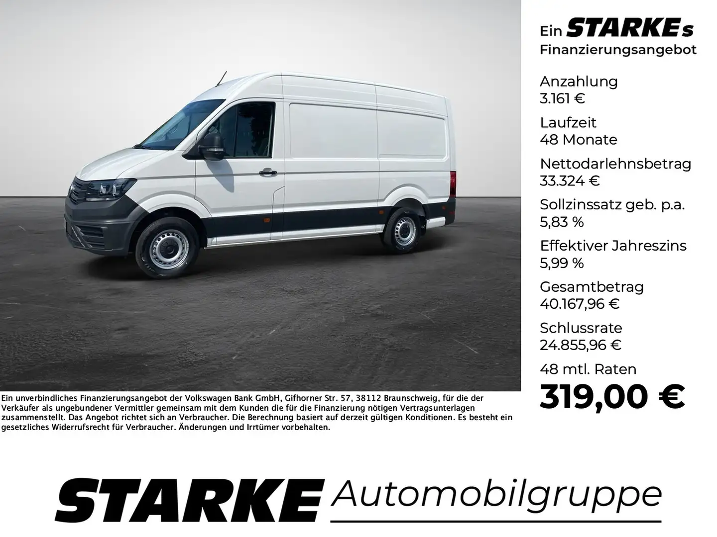 Volkswagen Crafter Kasten 35 2.0 TDI MR Hochdach L3H3 Blanco - 1