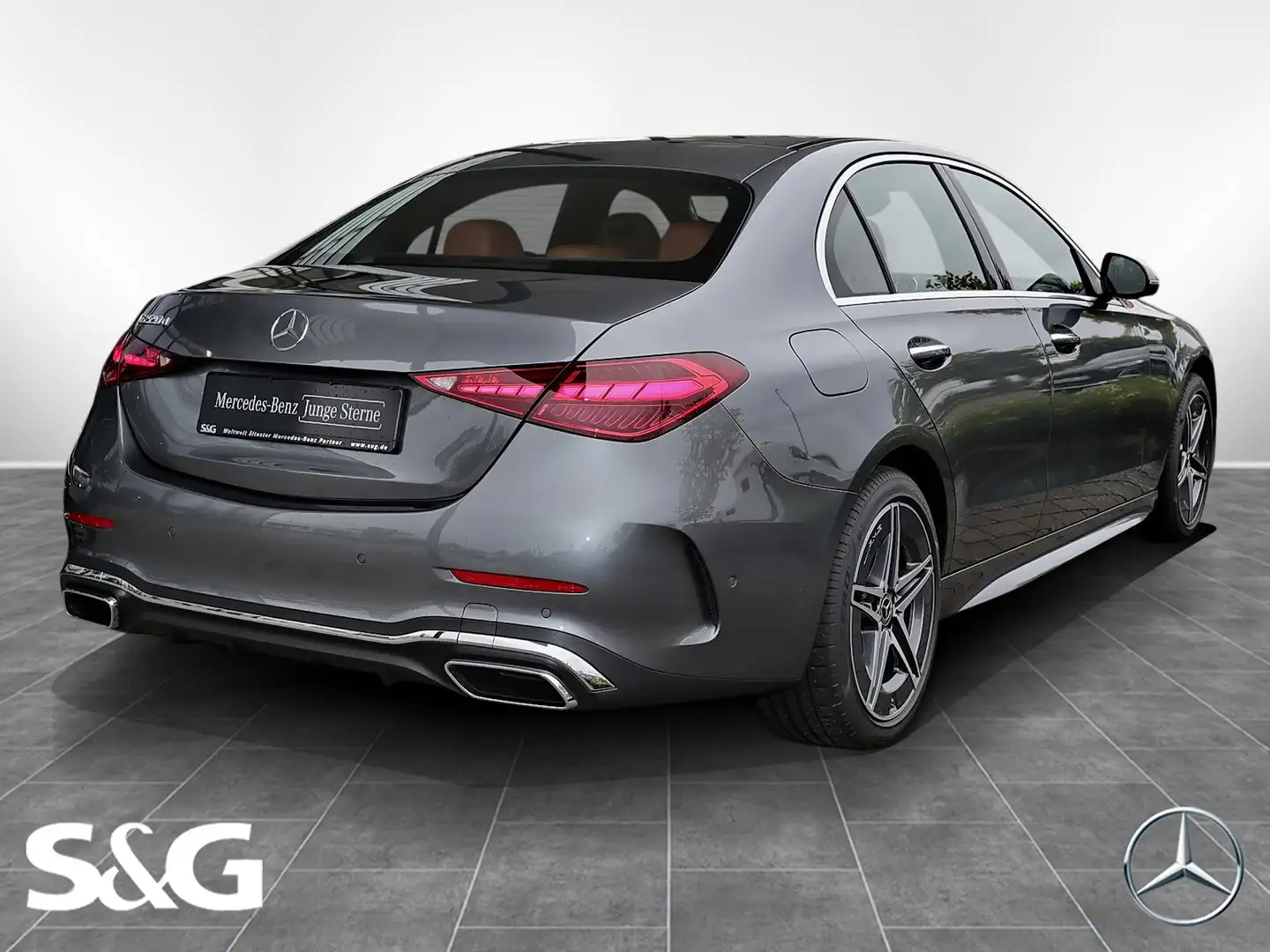 Mercedes-Benz C 220 d Limousine AMG TECHNIK PKT+HUD+HIFI+DISTR Gris - 2