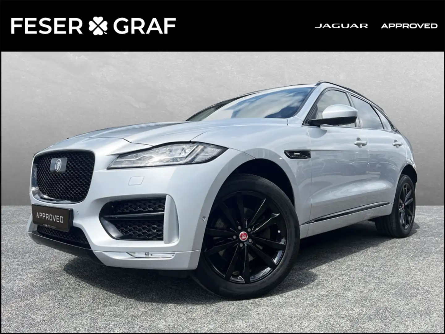 Jaguar F-Pace R-Sport AWD 30d 2 J. Approved Pano Park-Plus Winte Ezüst - 1
